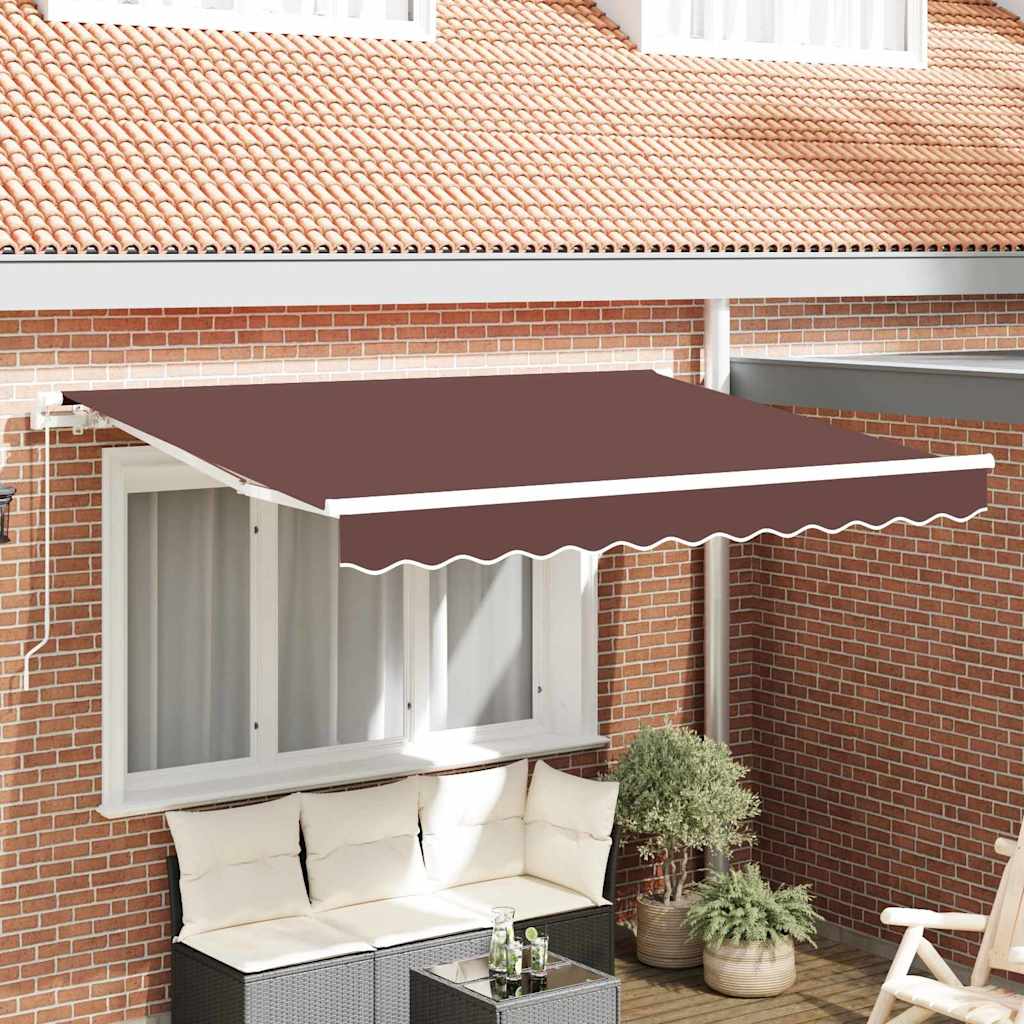 Tenda retrattile Marrone 300 x 200 cm Tessuto