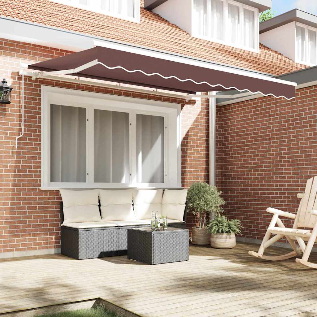 Tenda retrattile Marrone 300 x 200 cm Tessuto