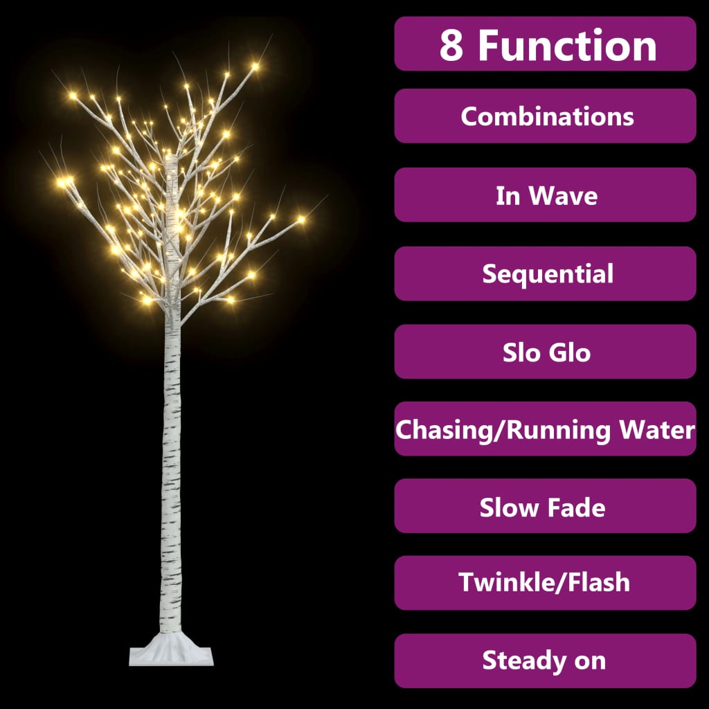 Albero Natale 156 LED 1,5 m Salice Bianco Caldo Interno Esterno