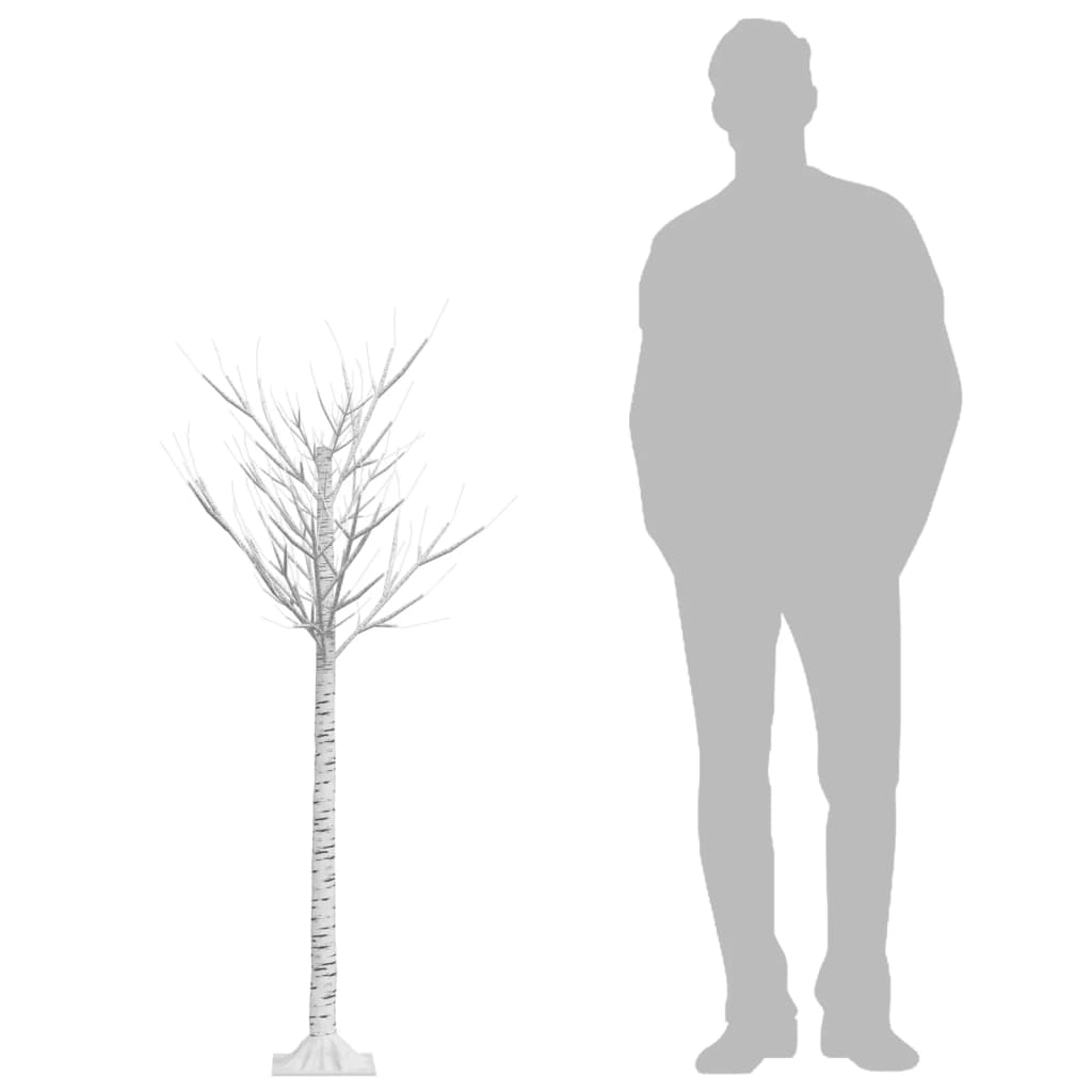 Albero Natale 156 LED 1,5 m Salice Bianco Caldo Interno Esterno