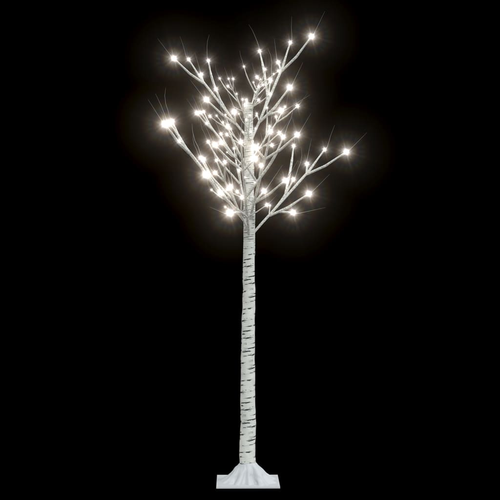 Albero Natale 156 LED 1,5m Salice Bianco Freddo Interno Esterno