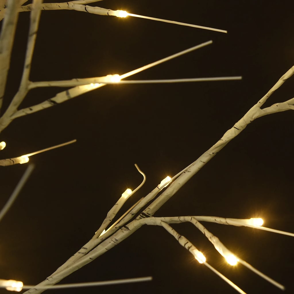 Albero Natale 200 LED 1,8 m Salice Bianco Caldo Interno Esterno