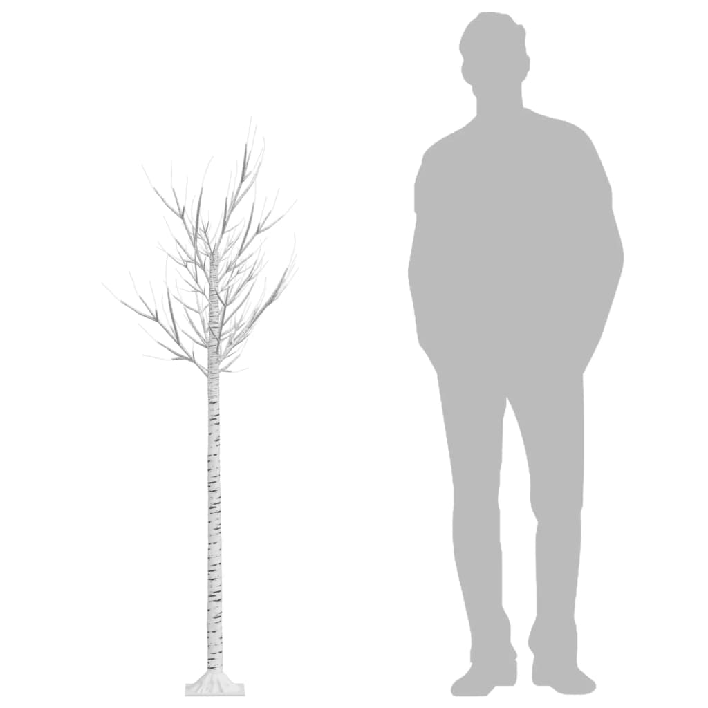 Albero Natale 200 LED 1,8 m Salice Bianco Caldo Interno Esterno
