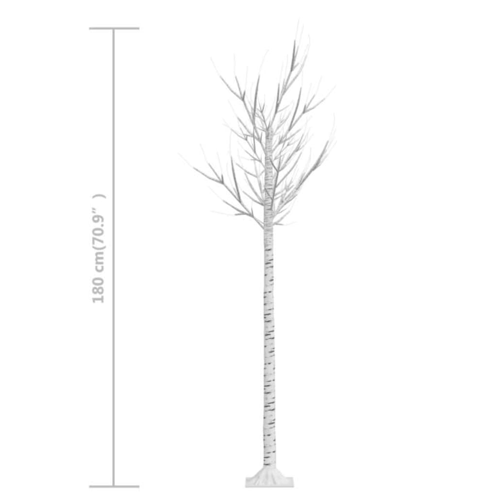 Albero Natale 200 LED 1,8 m Salice Bianco Caldo Interno Esterno