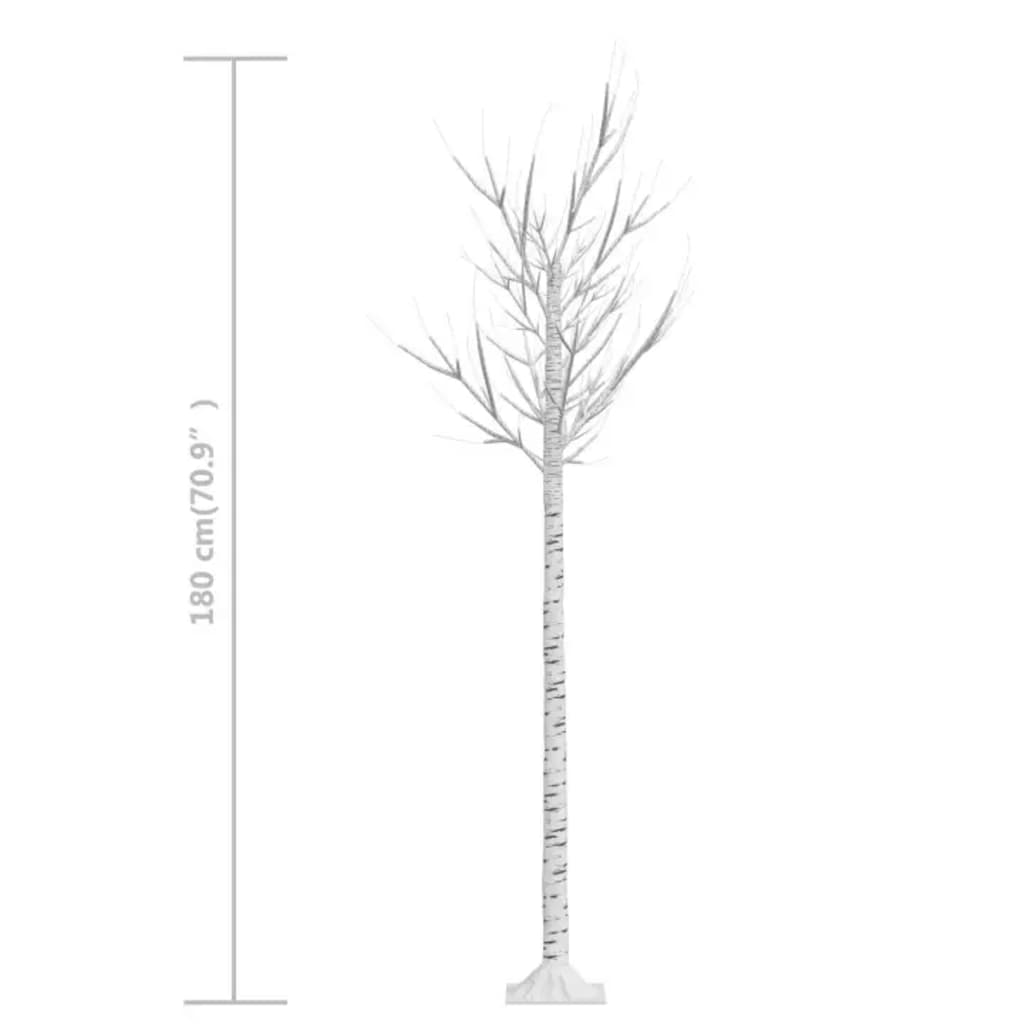 Albero Natale 200 LED 1,8m Salice Bianco Freddo Interno Esterno