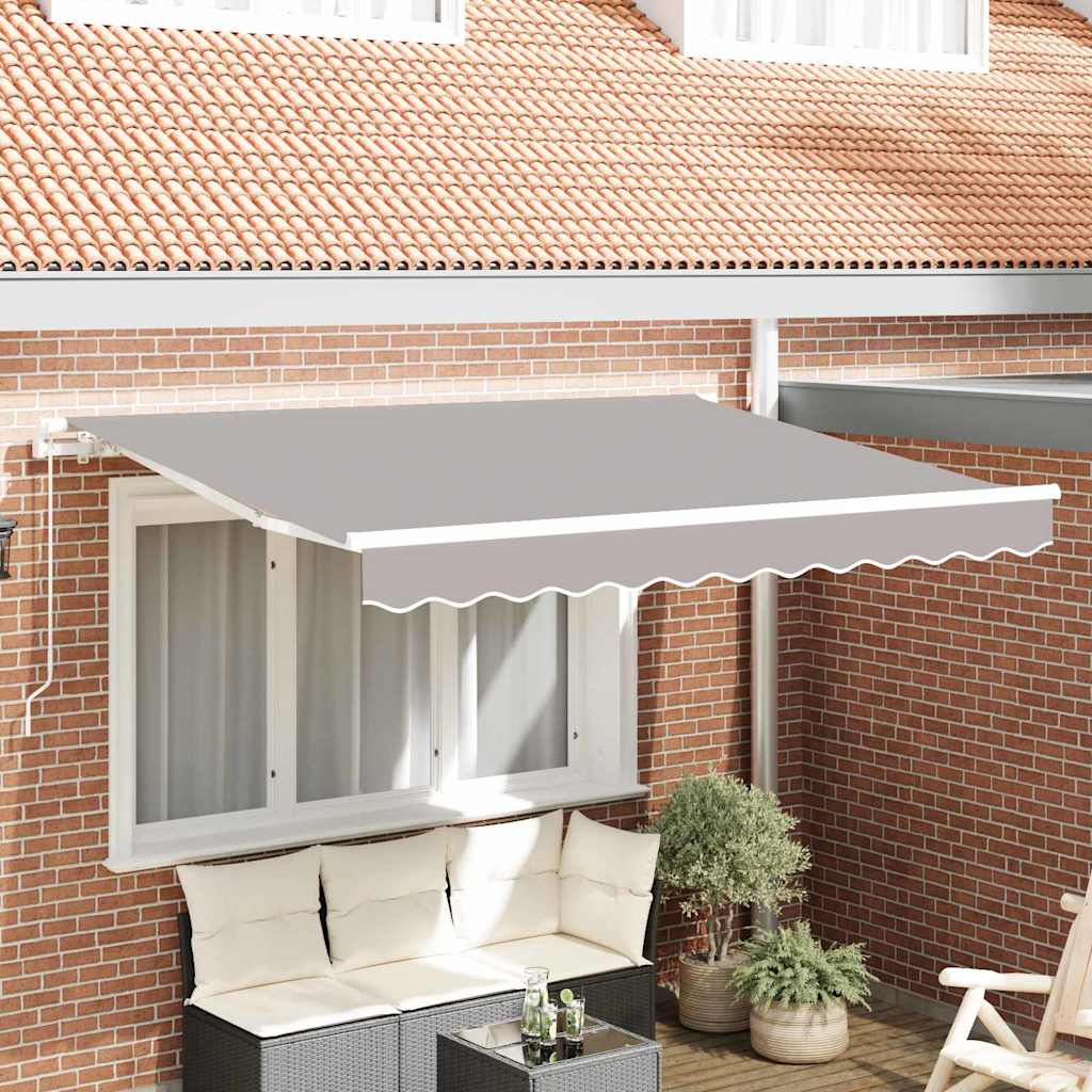 Tenda retrattile Grigio chiaro 300 x 200 cm Tessuto