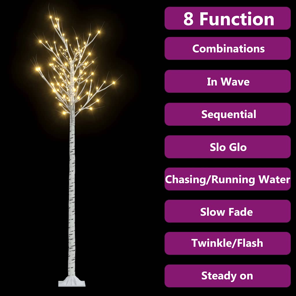 Albero Natale 220 LED 2,2 m Salice Bianco Caldo Interno Esterno