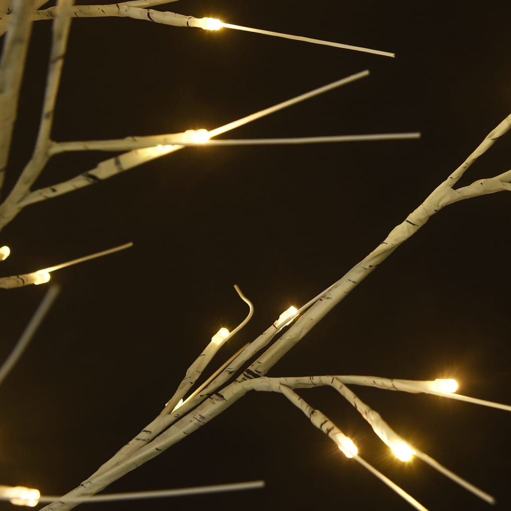 Albero Natale 220 LED 2,2 m Salice Bianco Caldo Interno Esterno