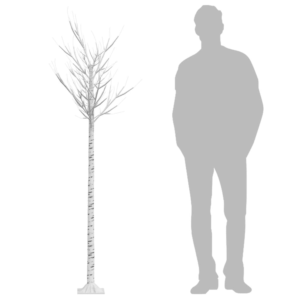 Albero Natale 220 LED 2,2 m Salice Bianco Caldo Interno Esterno