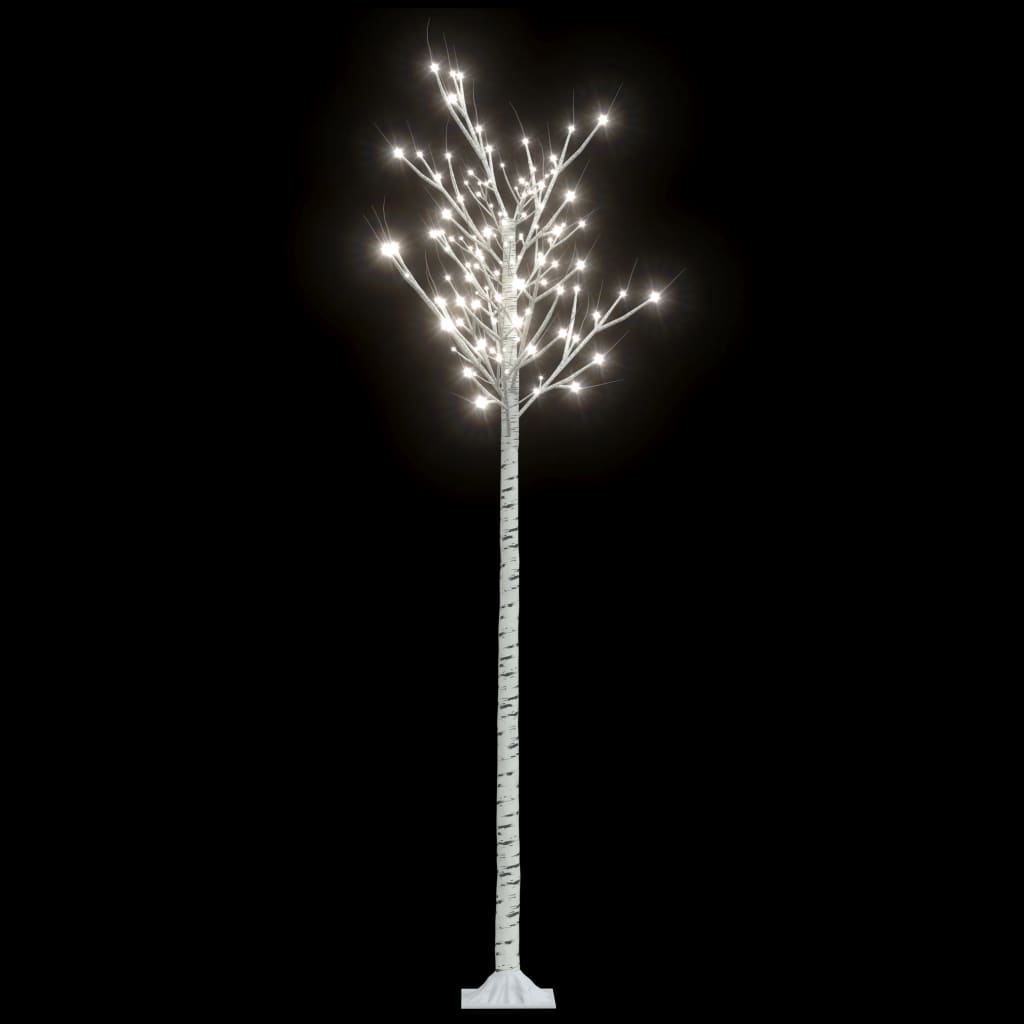 Albero Natale 220 LED 2,2m Salice Bianco Freddo Interno Esterno