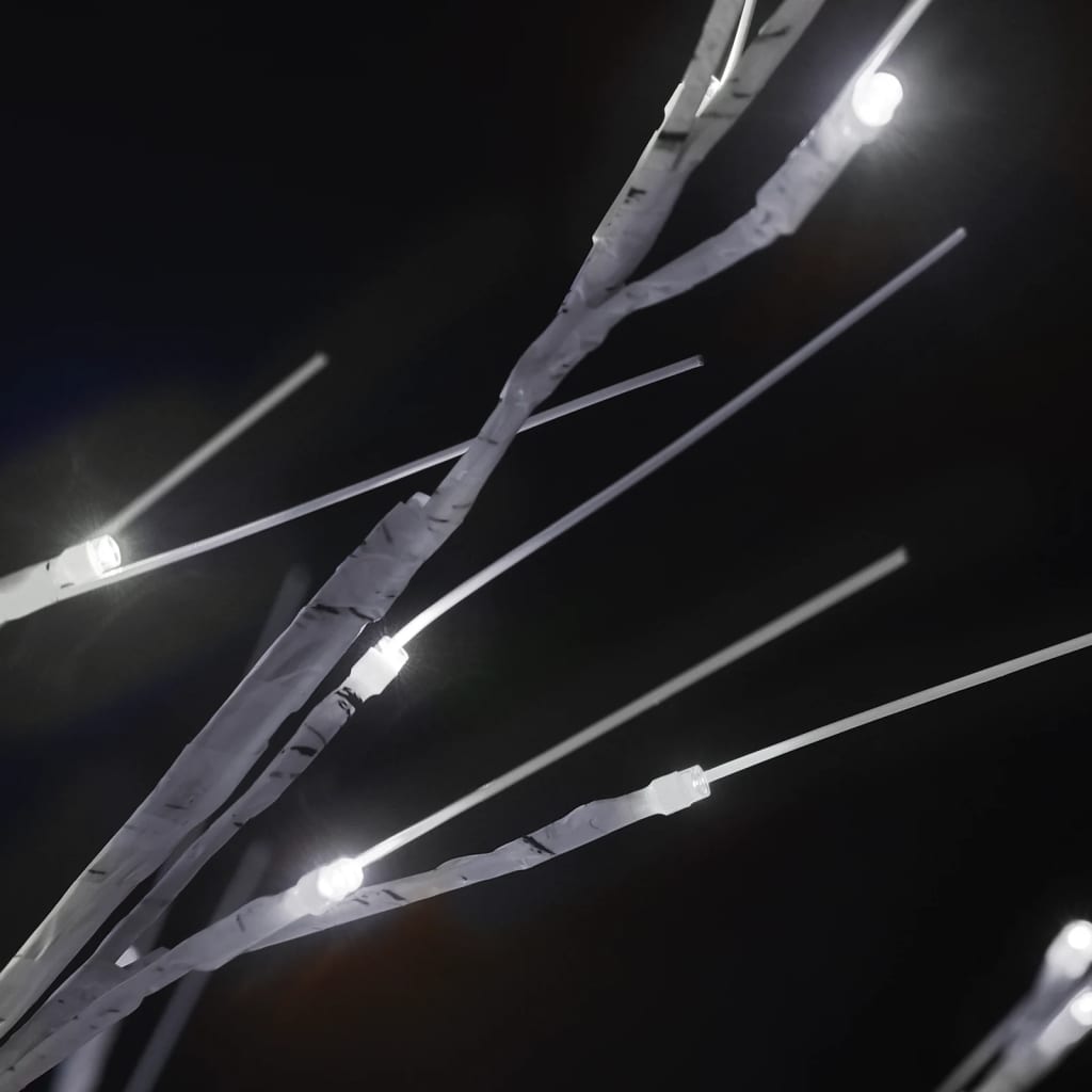 Albero Natale 220 LED 2,2m Salice Bianco Freddo Interno Esterno