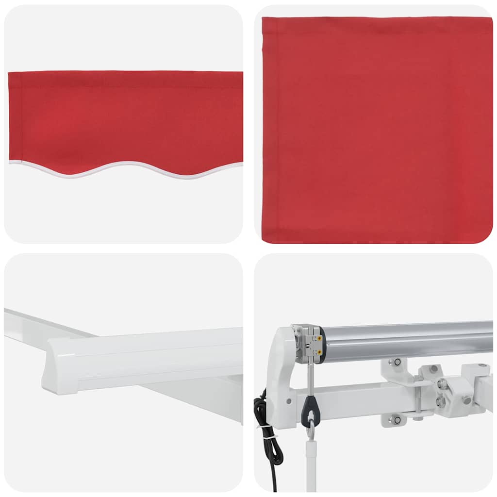 Tenda retrattile Rosso 300 x 200 cm Tessuto