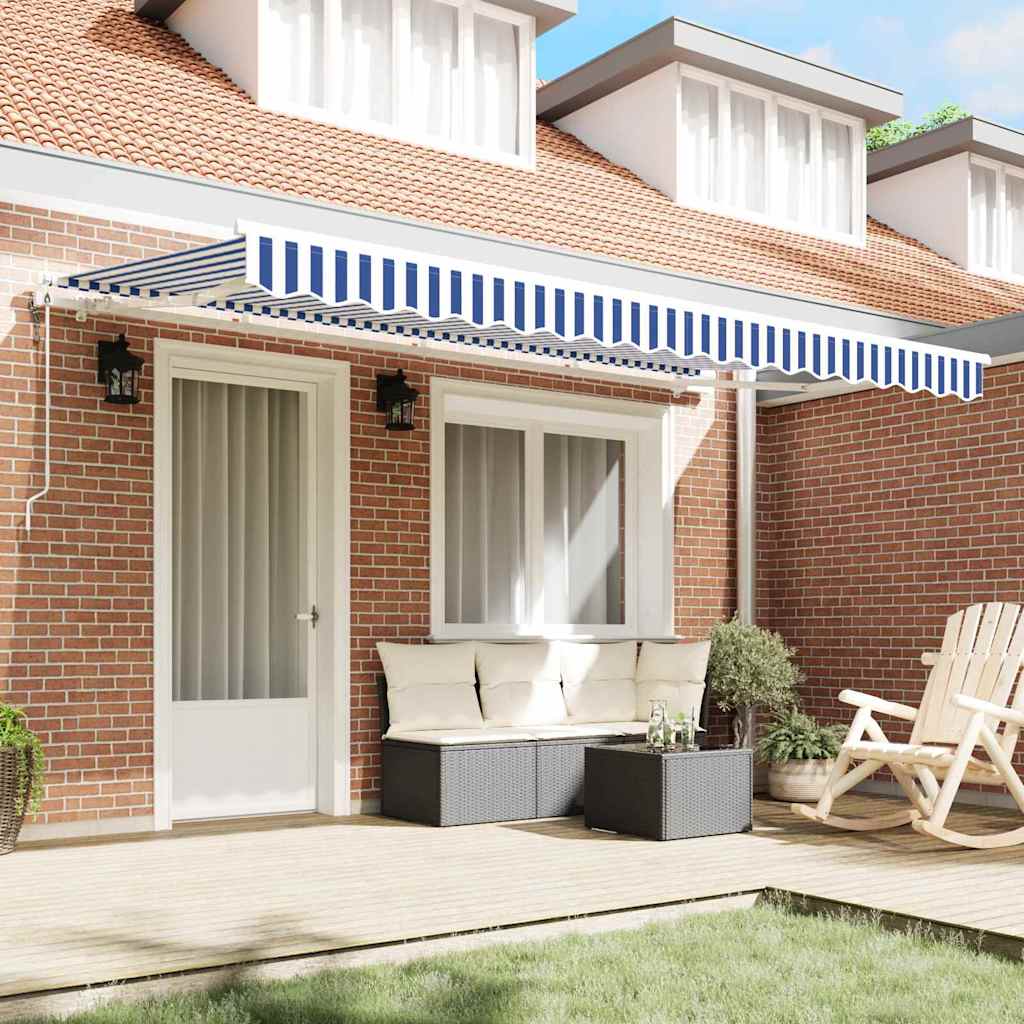 Tenda retrattile Blu 350 x 200 cm Tessuto