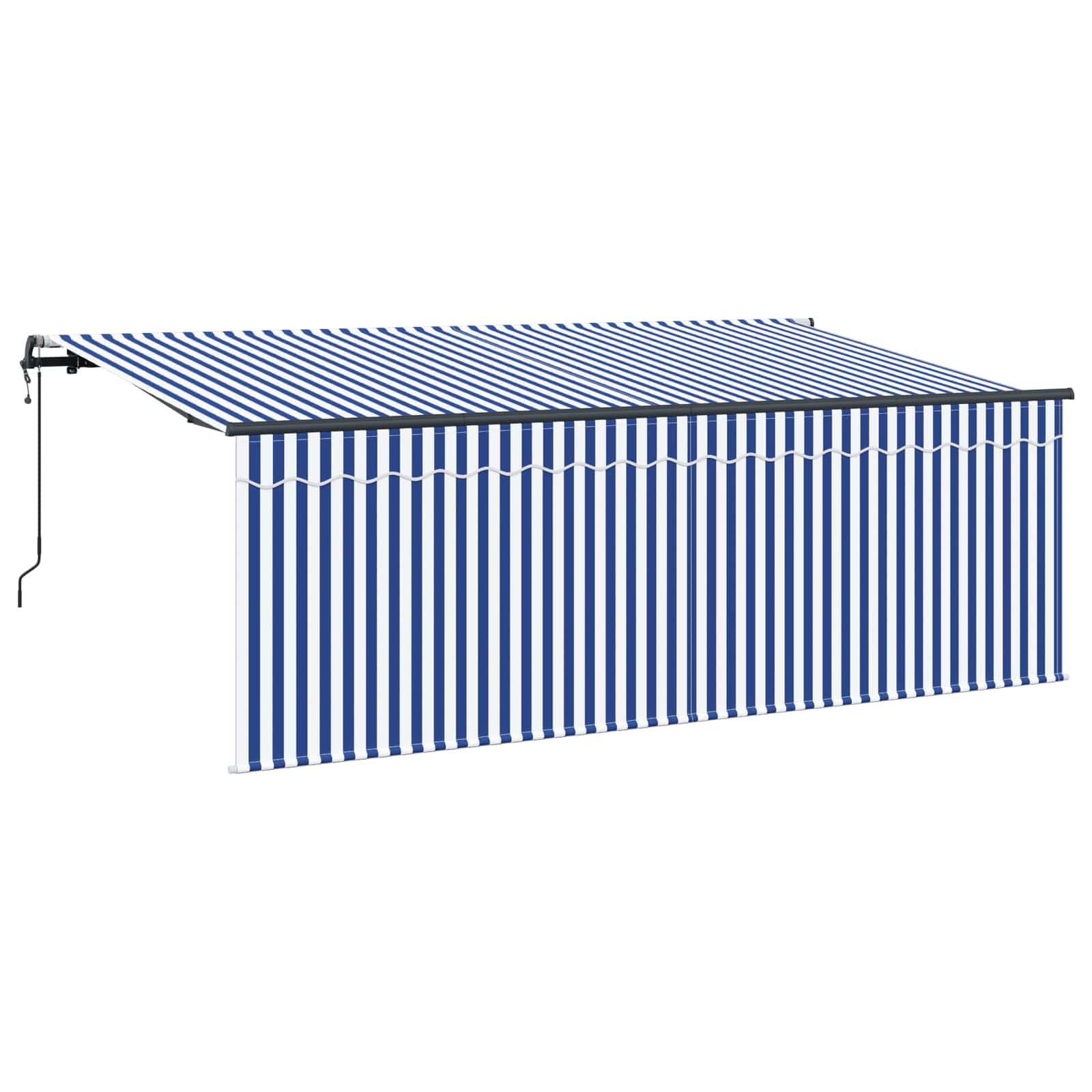 Tenda retrattile Blu e Bianco 350 x 200 cm