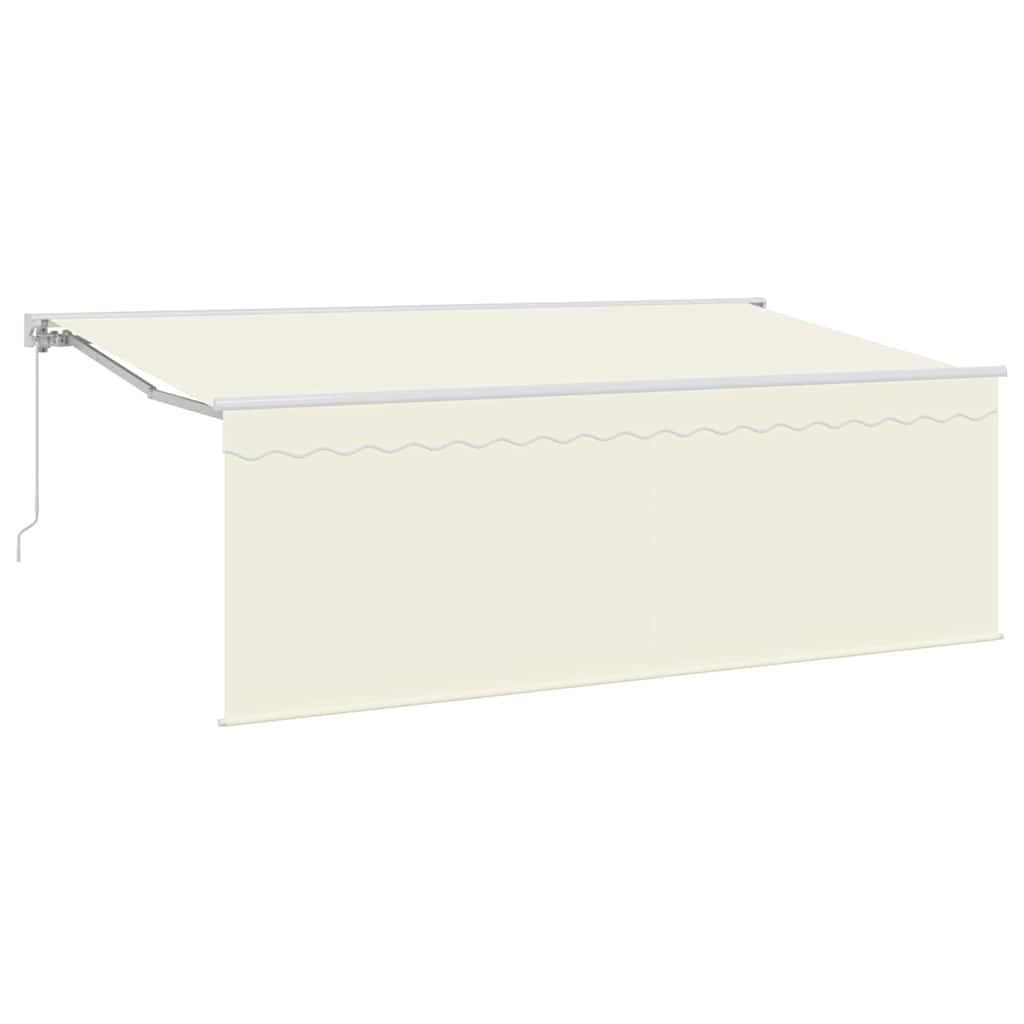 Tenda retrattile Crema 350 x 200 cm Poliestere e Alluminio