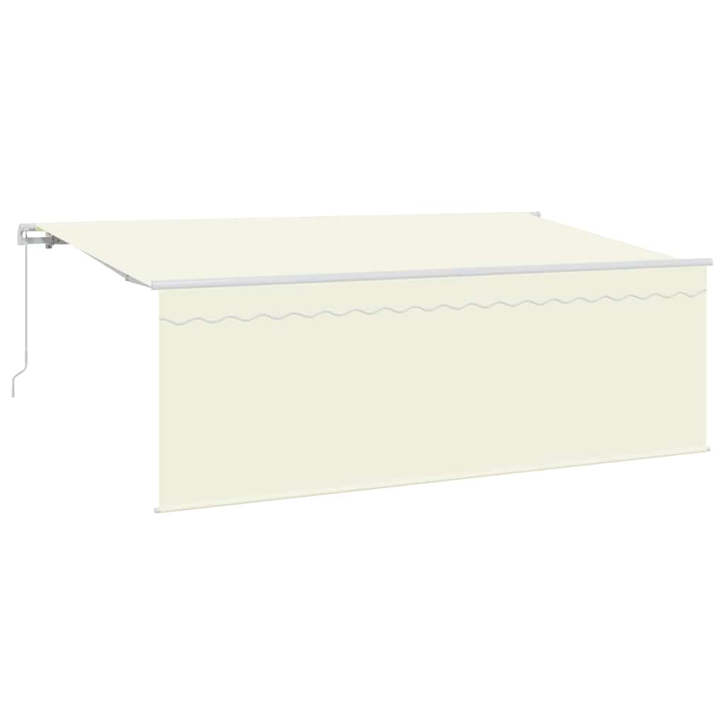 Tenda retrattile Crema 350 x 200 cm Poliestere e Alluminio