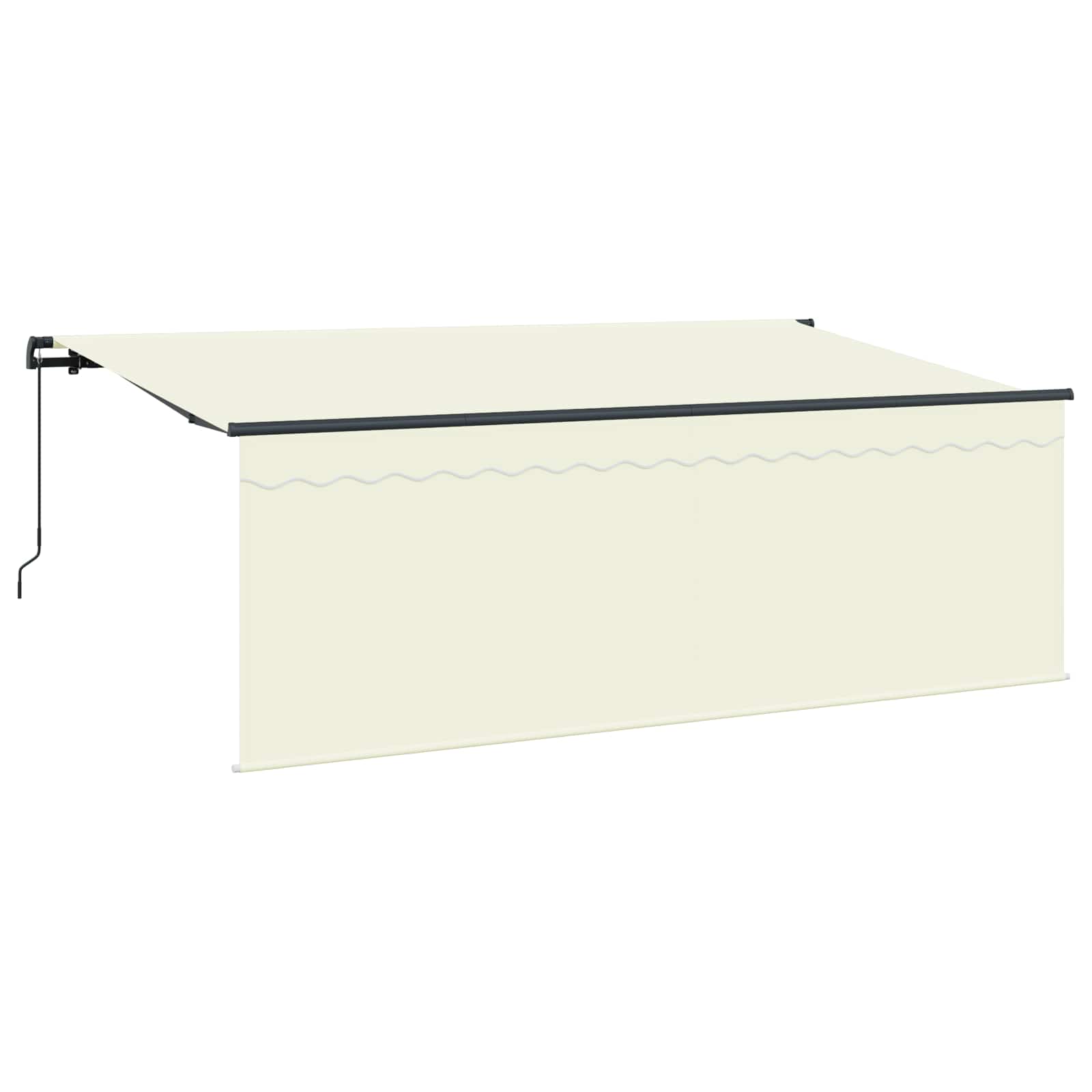 Tenda retrattile Crema 350 x 200 cm Poliestere e Alluminio