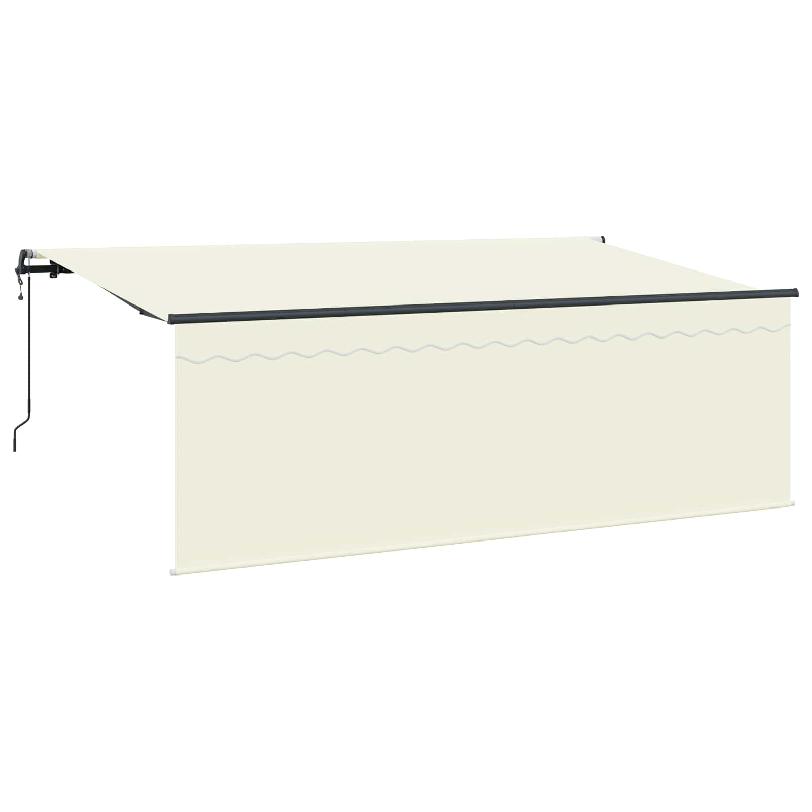 Tenda retrattile Crema 350 x 200 cm Poliestere e Alluminio