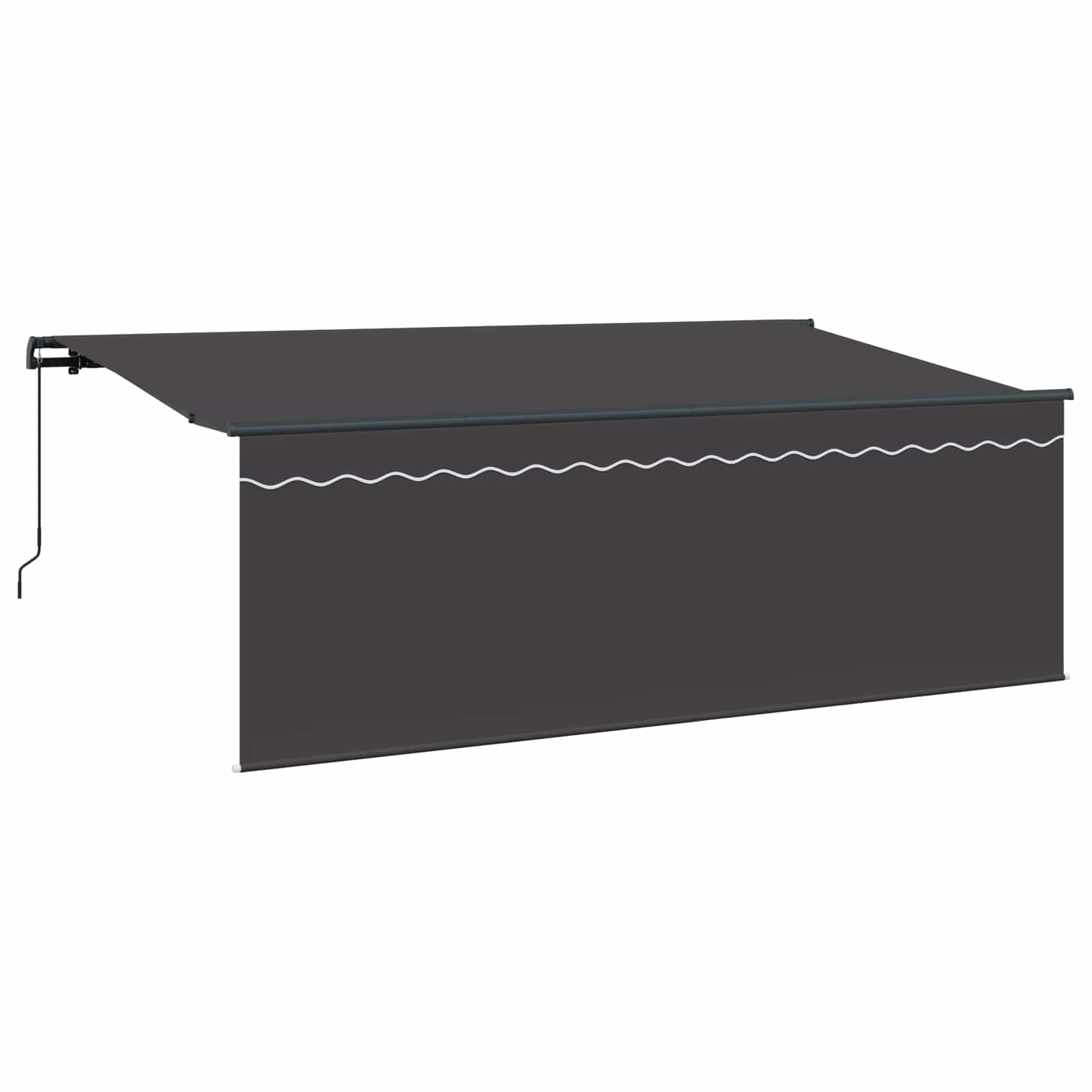 Tenda retrattile Antracite 350 x 200 cm Poliestere e Alluminio