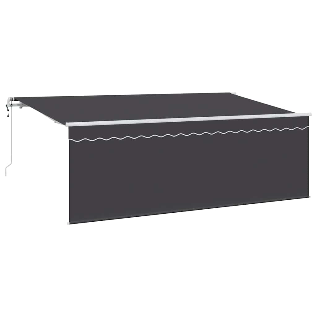 Tenda retrattile Antracite 350 x 200 cm Poliestere e Alluminio