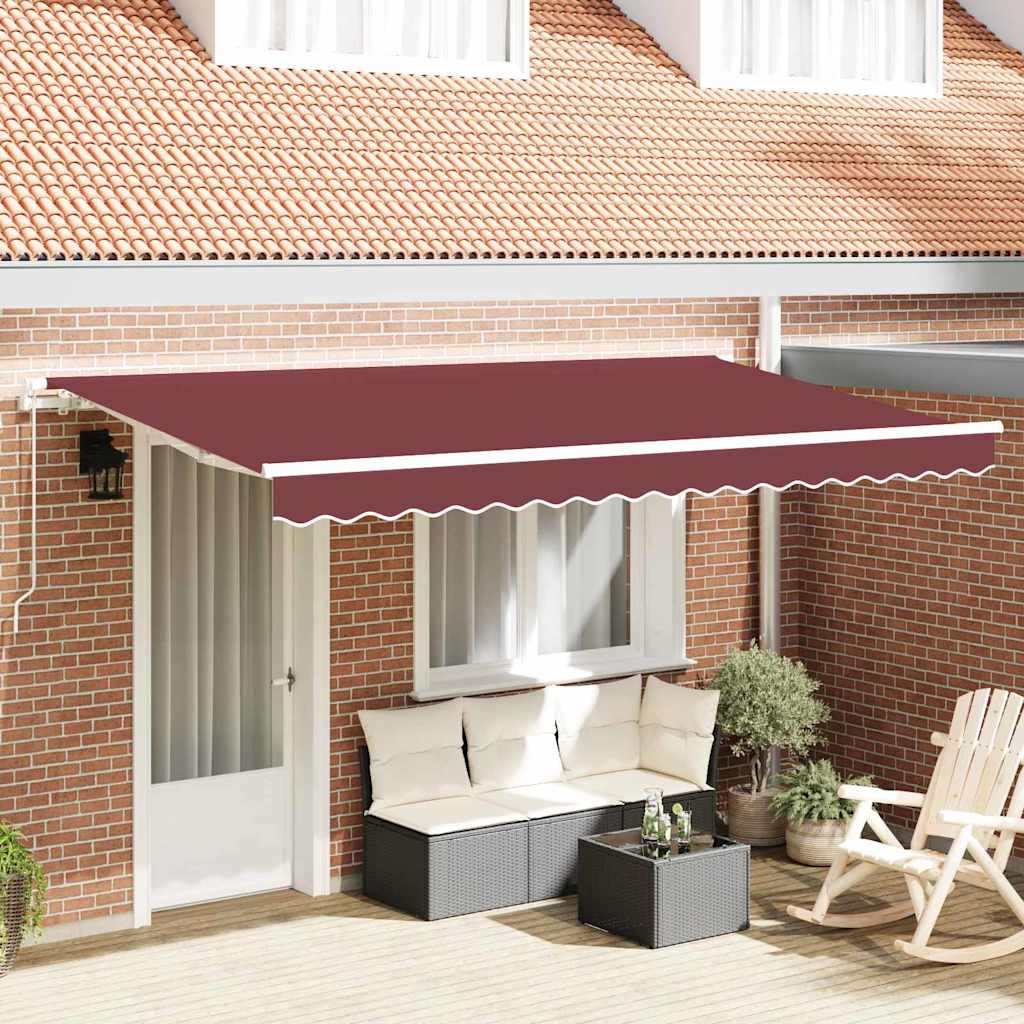 Tenda retrattile Borgogna 350 x 200 cm Tessuto