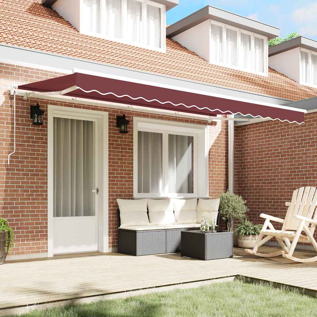 Tenda retrattile Borgogna 350 x 200 cm Tessuto