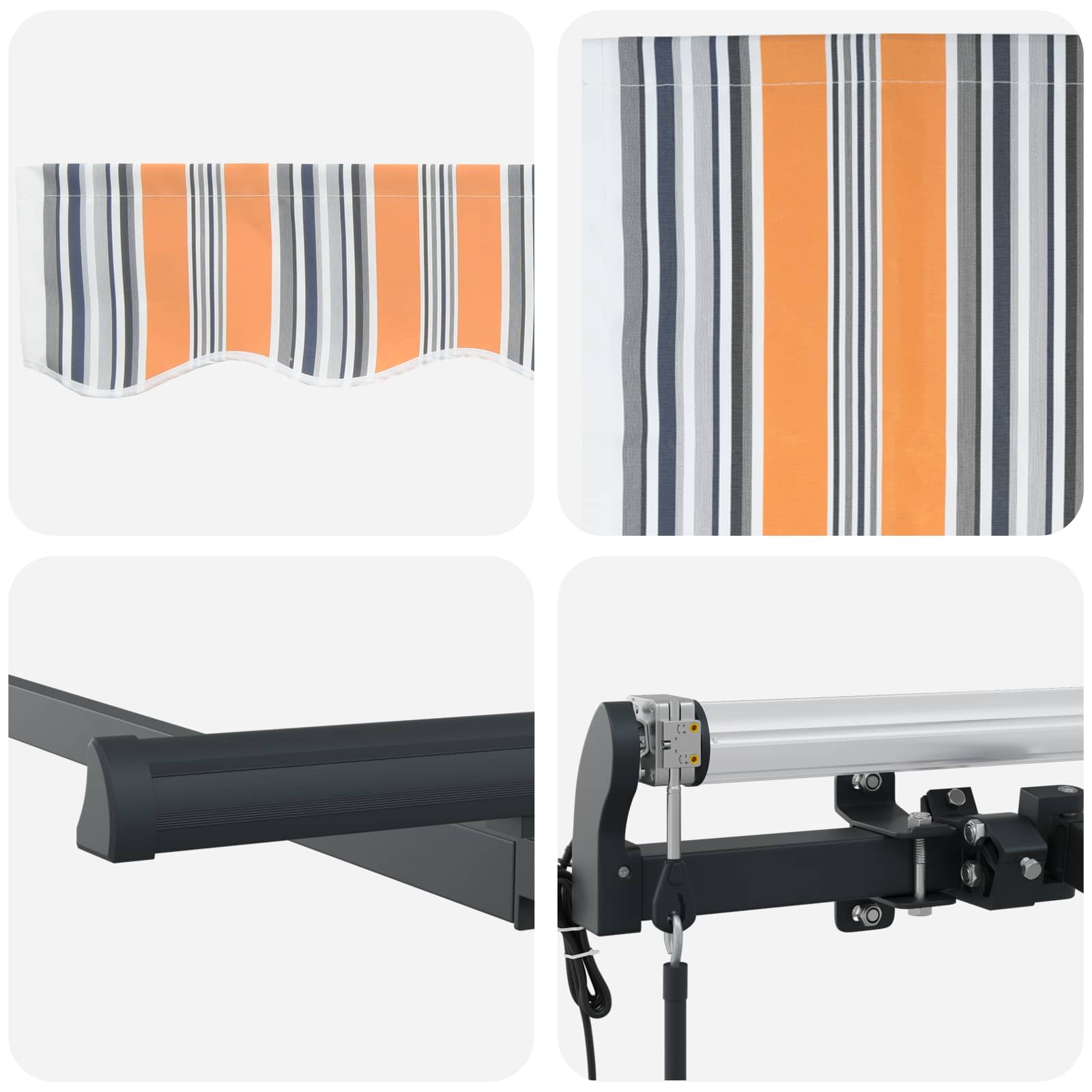 Tenda retrattile Multicolore 350 x 200 cm Tessuto
