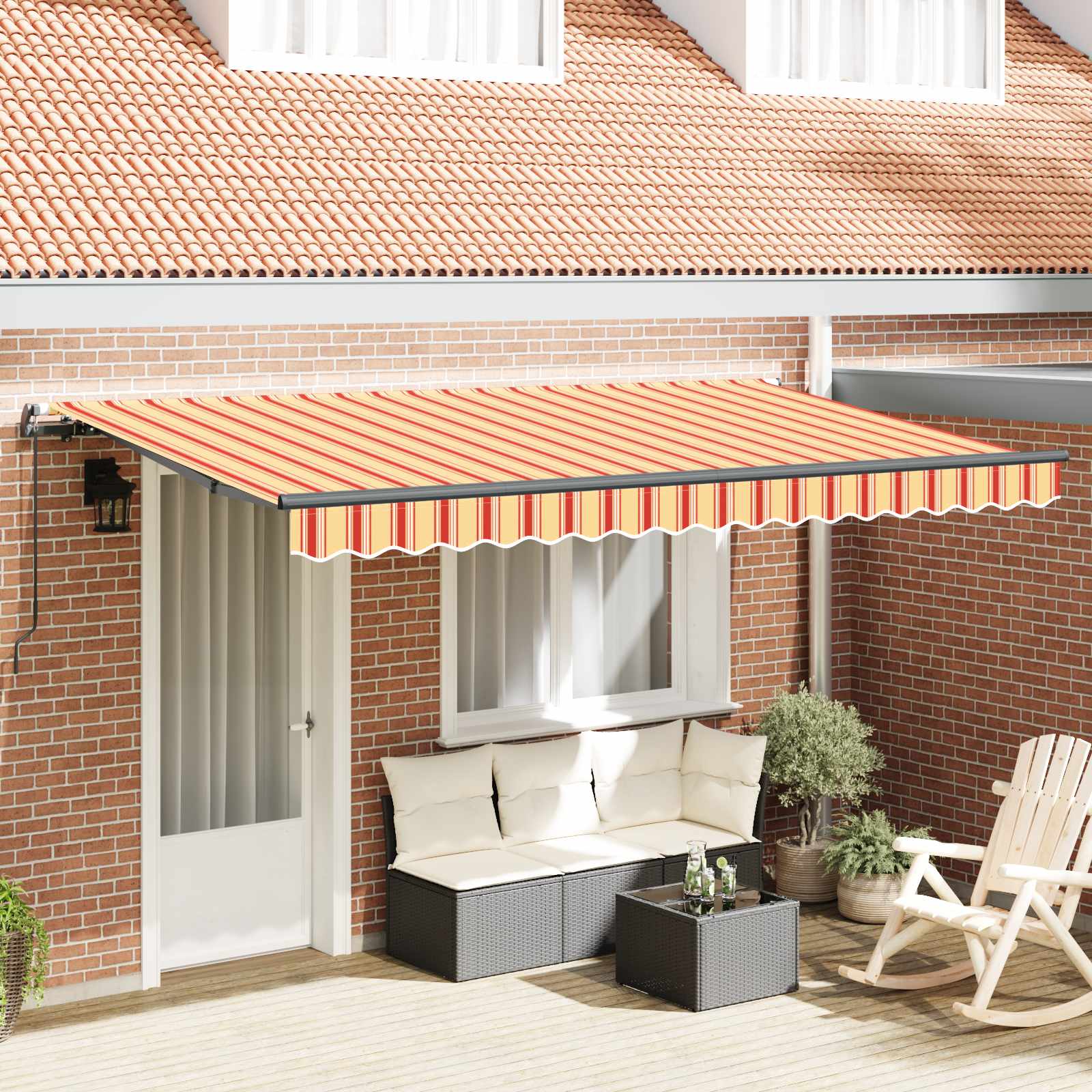 Tenda retrattile Giallo 400 x 200 cm Tessuto