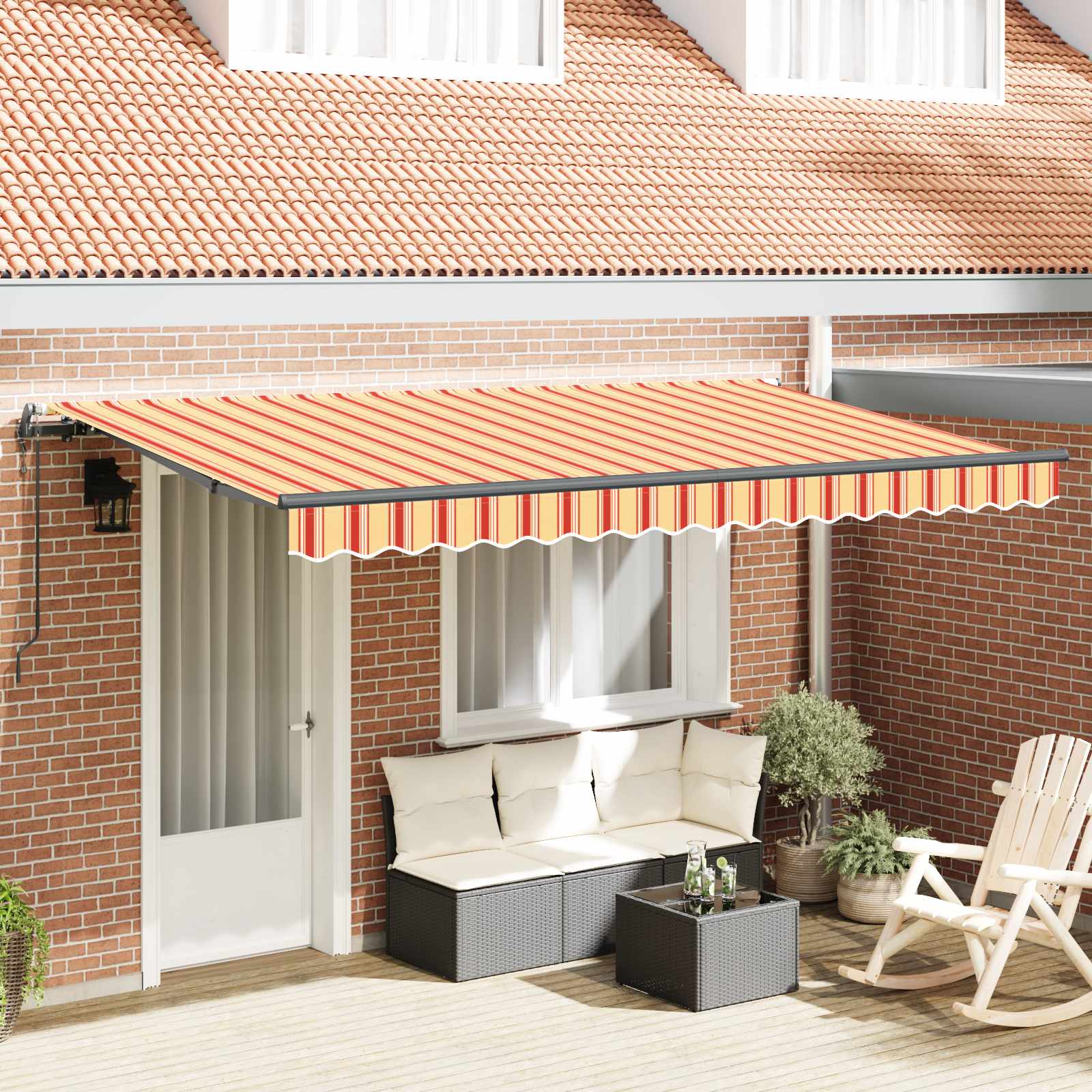Tenda retrattile Giallo 400 x 200 cm Tessuto