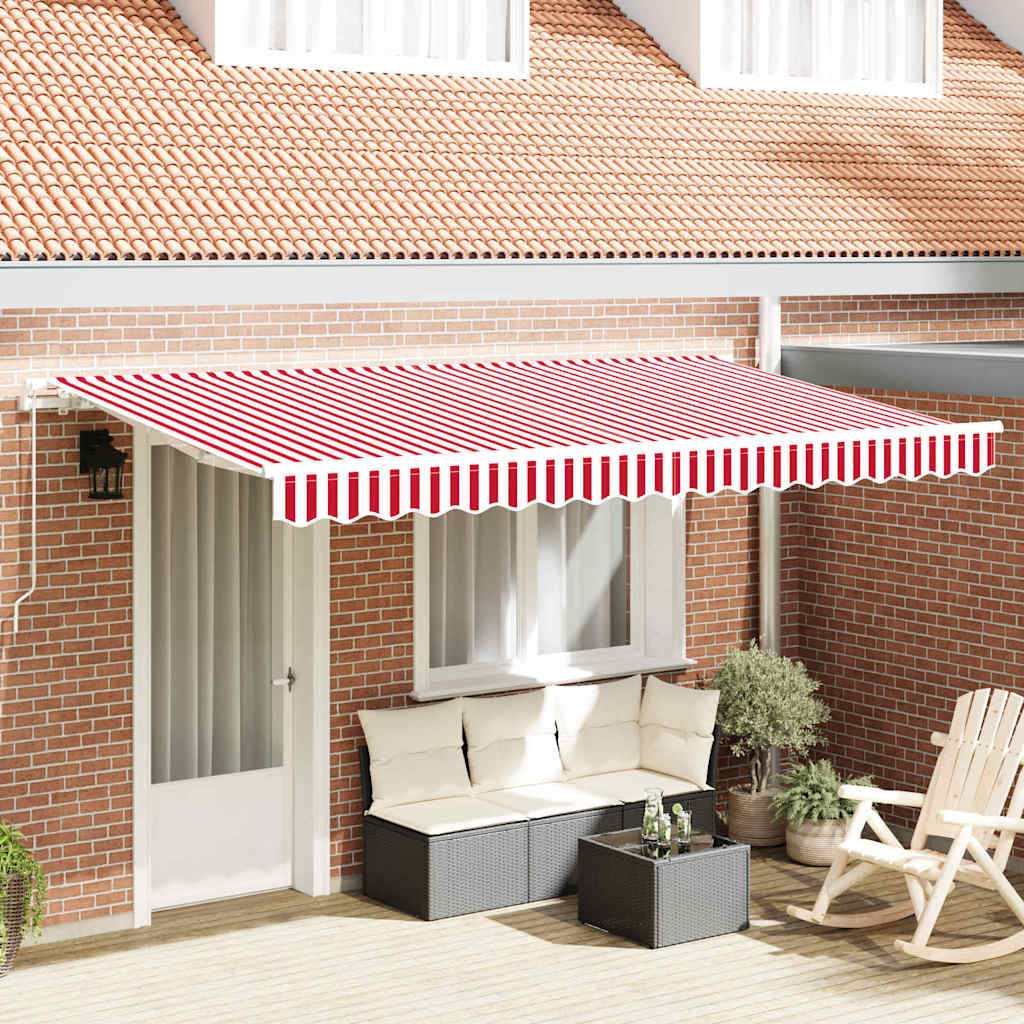 Tenda retrattile Rosso 400 x 200 cm Tessuto