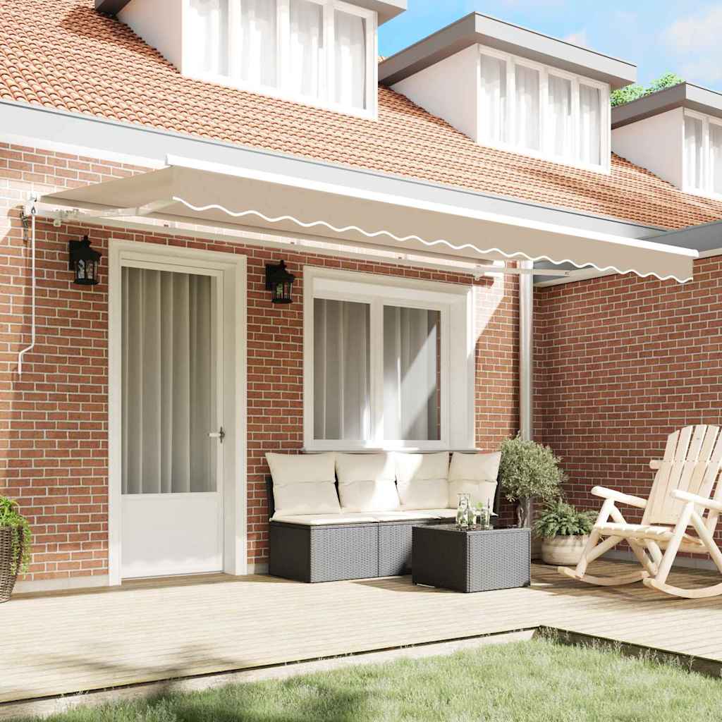 Tenda retrattile Beige 400 x 200 cm Tessuto