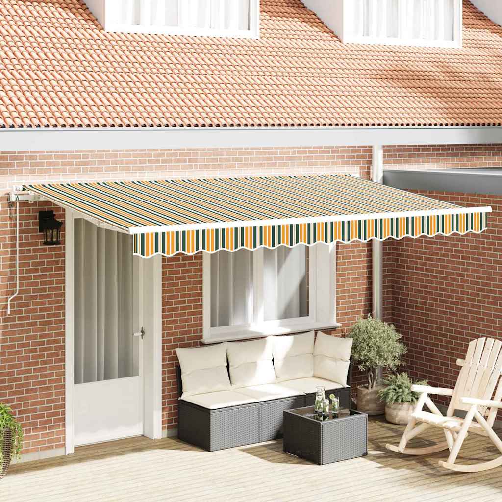 Tenda retrattile Verde 400 x 200 cm Tessuto