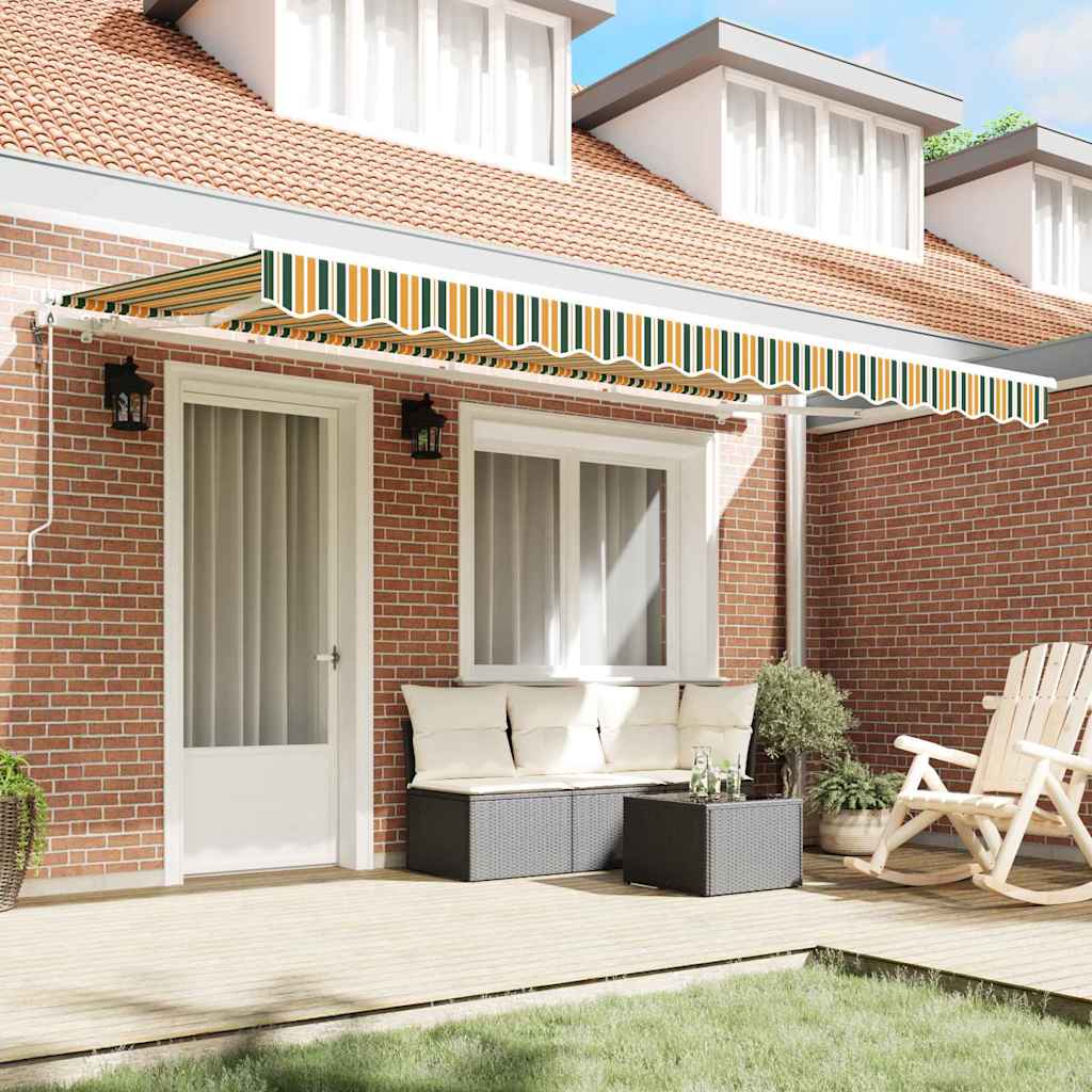 Tenda retrattile Verde 400 x 200 cm Tessuto