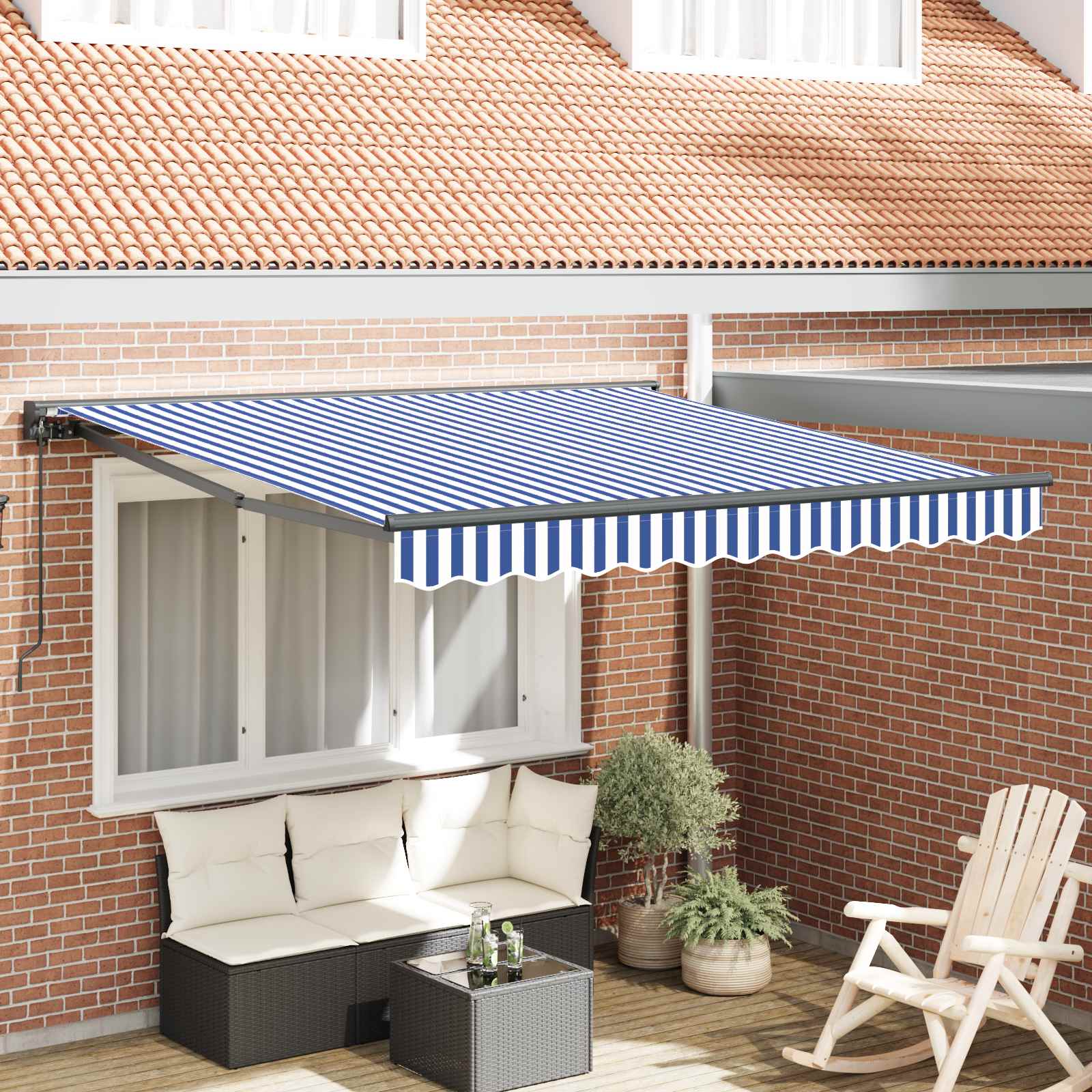 Struttura della tenda Blu e Bianco 300 x 250 cm