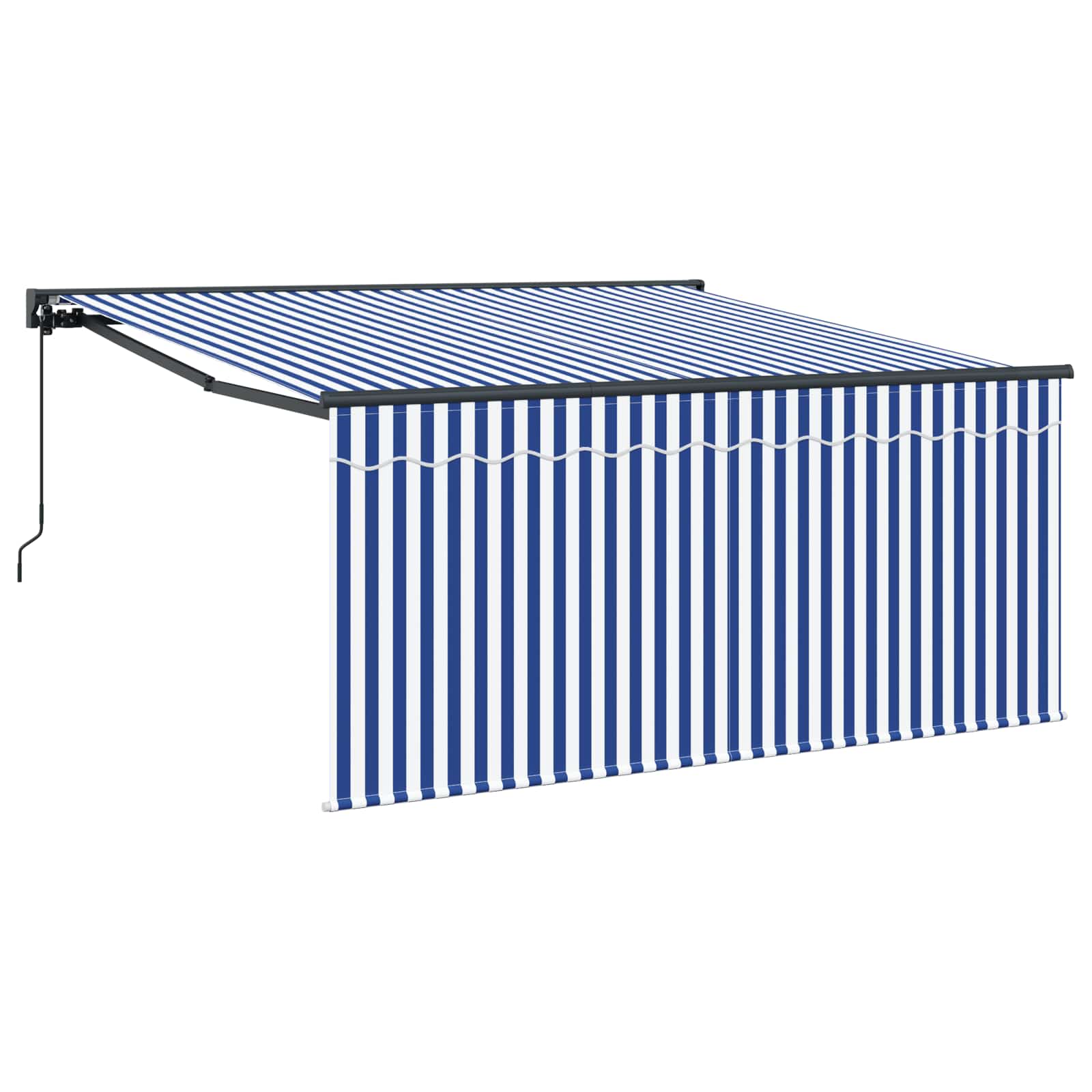 Tenda retrattile Blu e Bianco 300 x 250 cm