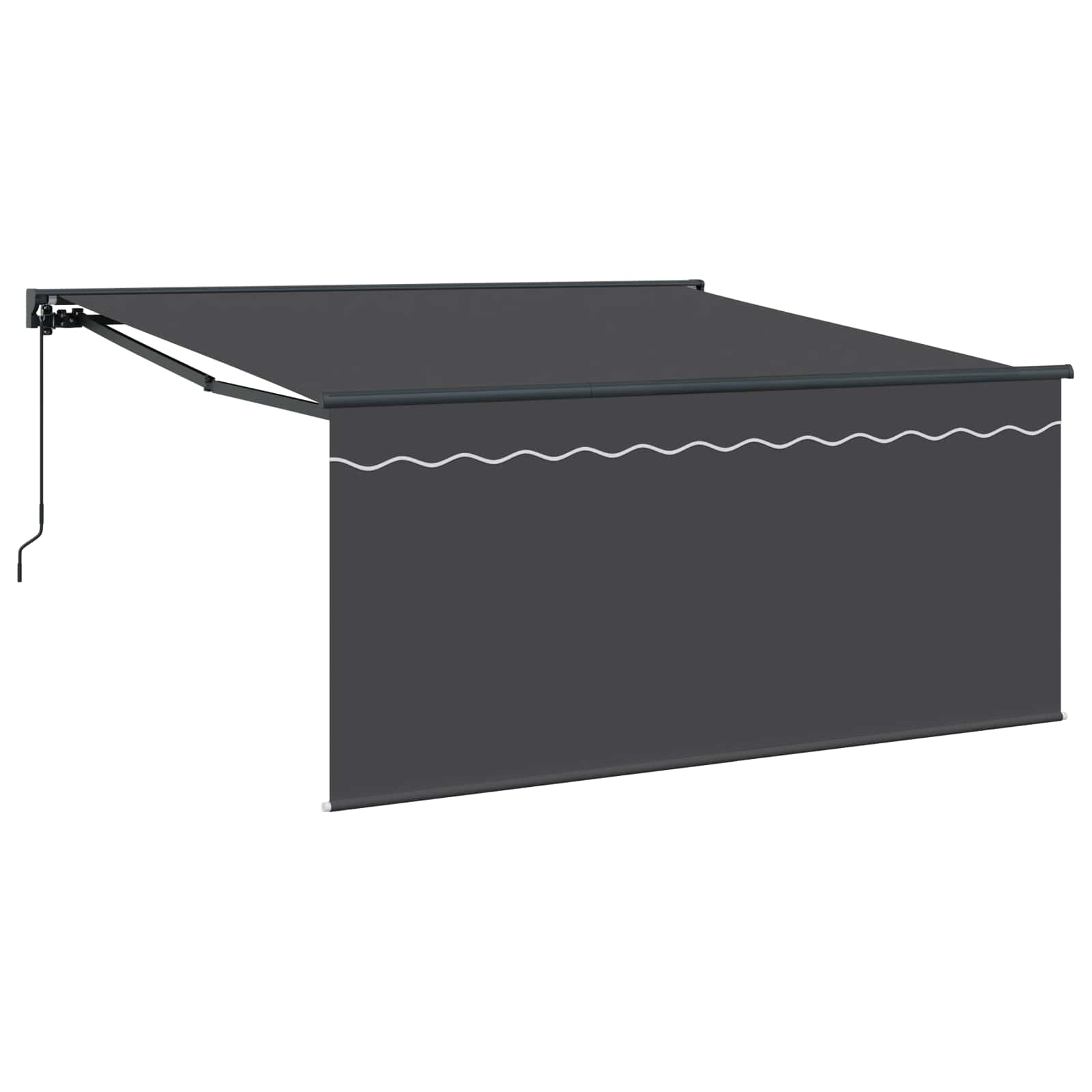 Tenda retrattile Antracite 300 x 250 cm Poliestere e Alluminio