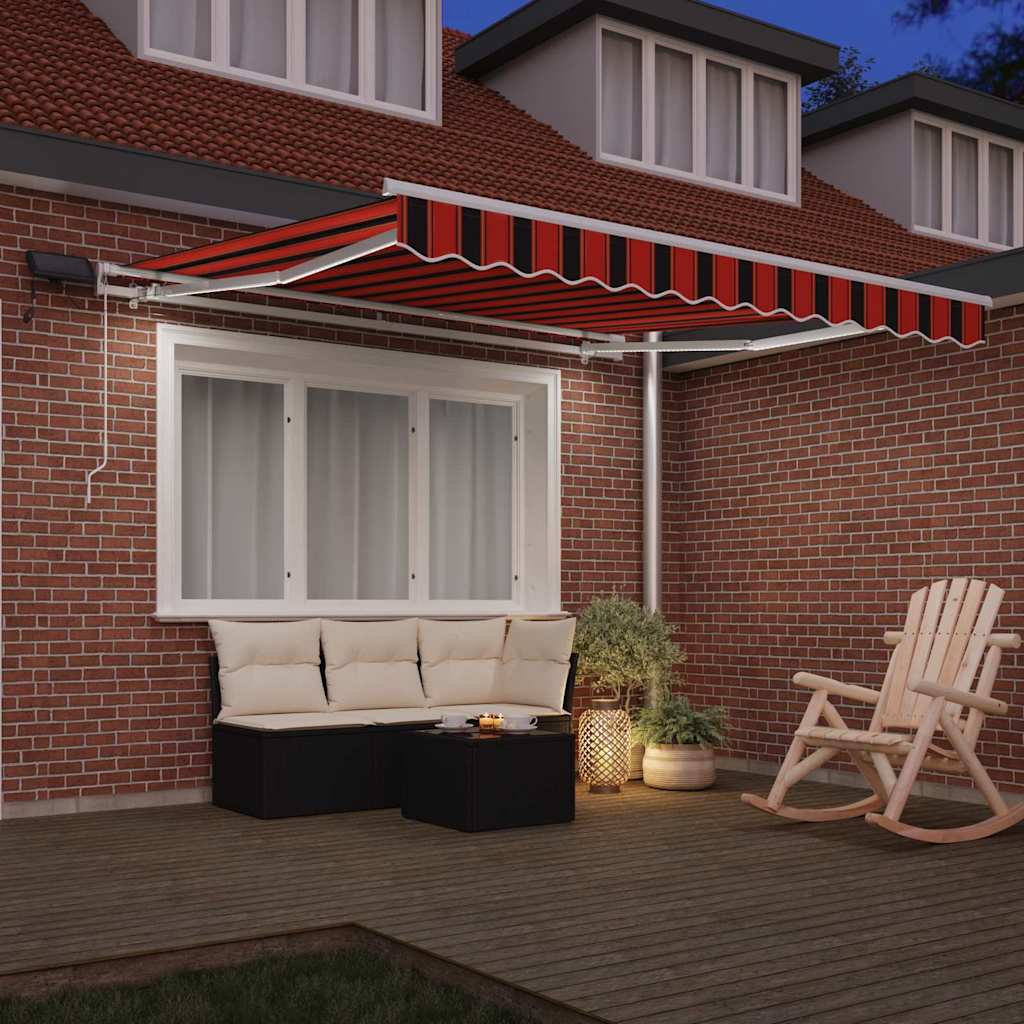 Tenda retrattile arancione e marrone 300 x 250 cm