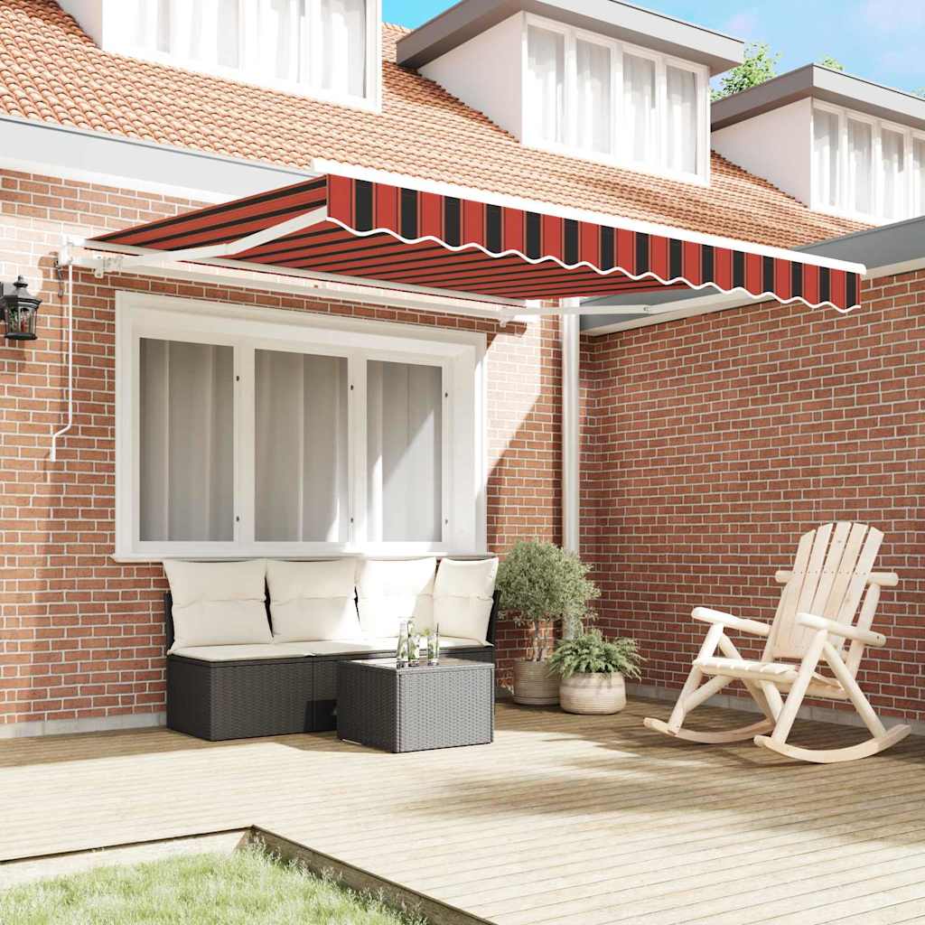 Tenda retrattile arancione e marrone 300 x 250 cm