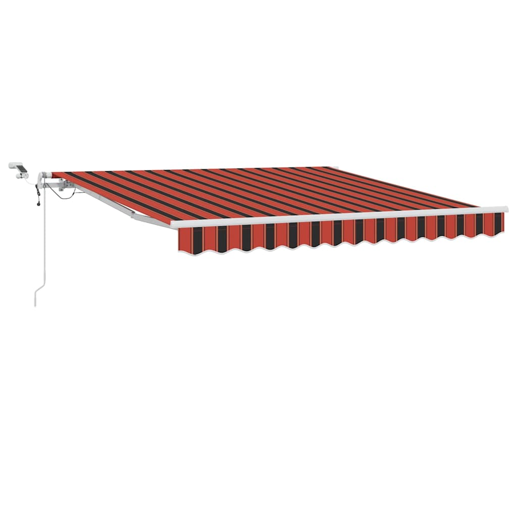 Tenda retrattile Arancione e Marrone 300 x 250 cm Poliestere