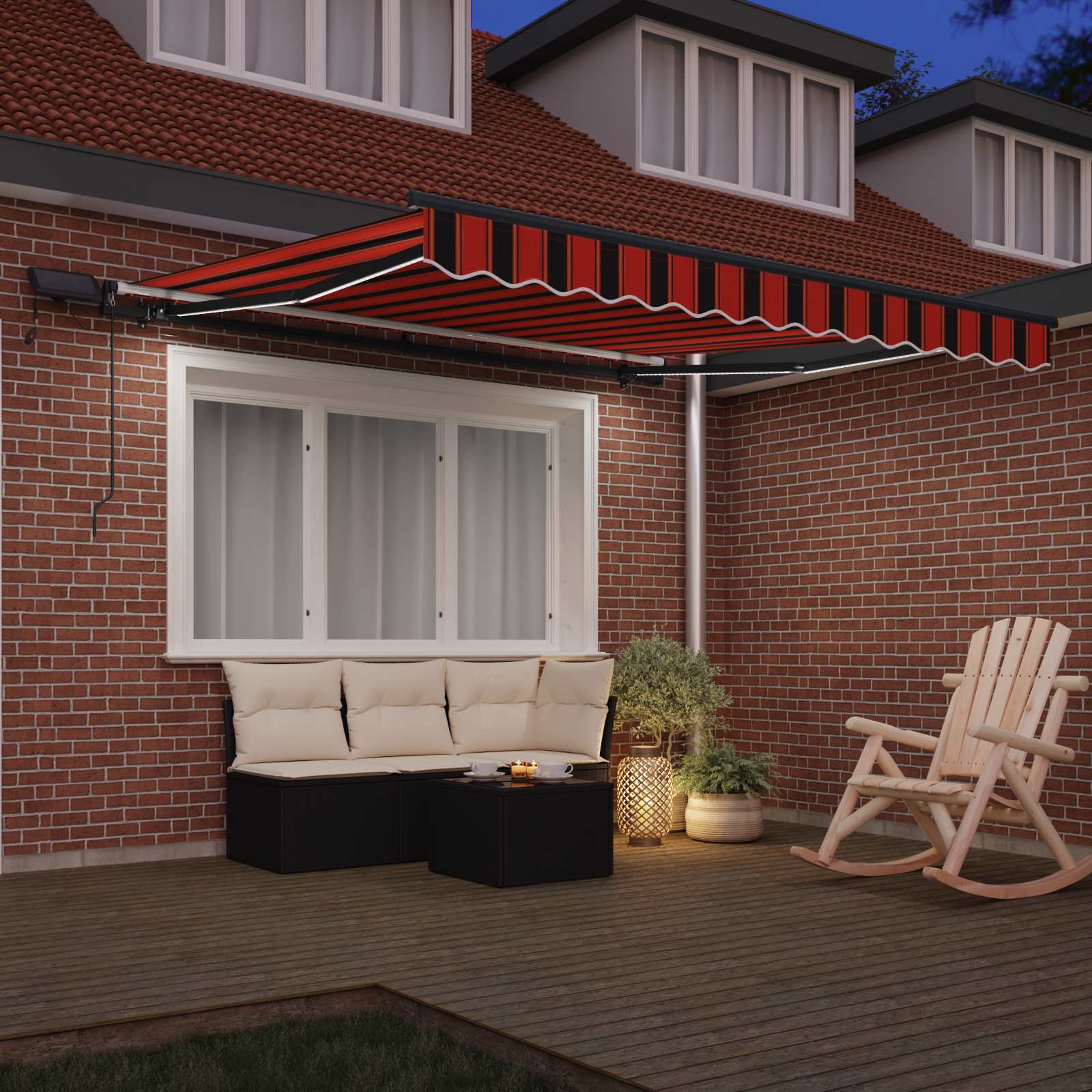 Tenda retrattile arancione e marrone 300 x 250 cm