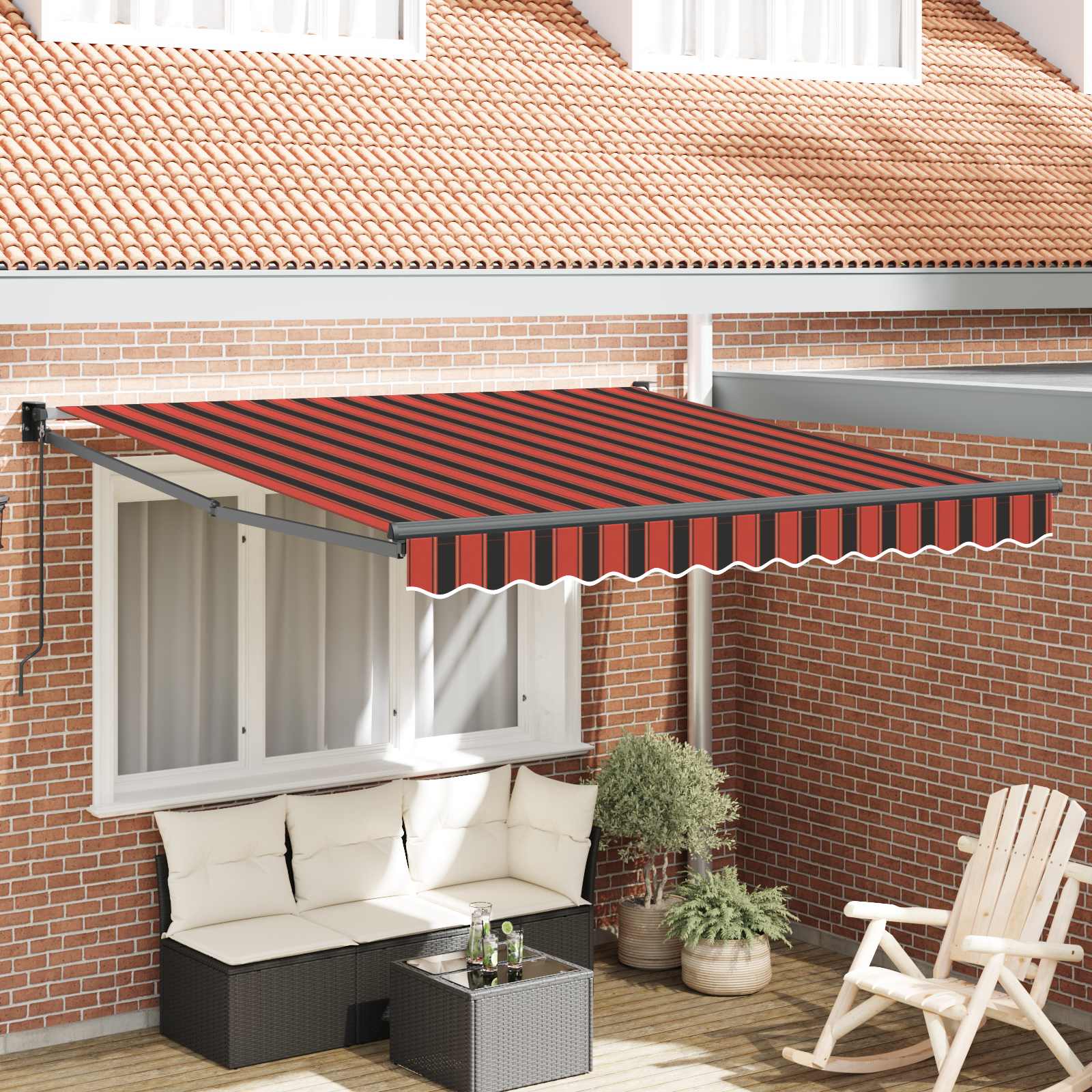 Tenda retrattile Arancione e Marrone 300 x 250 cm