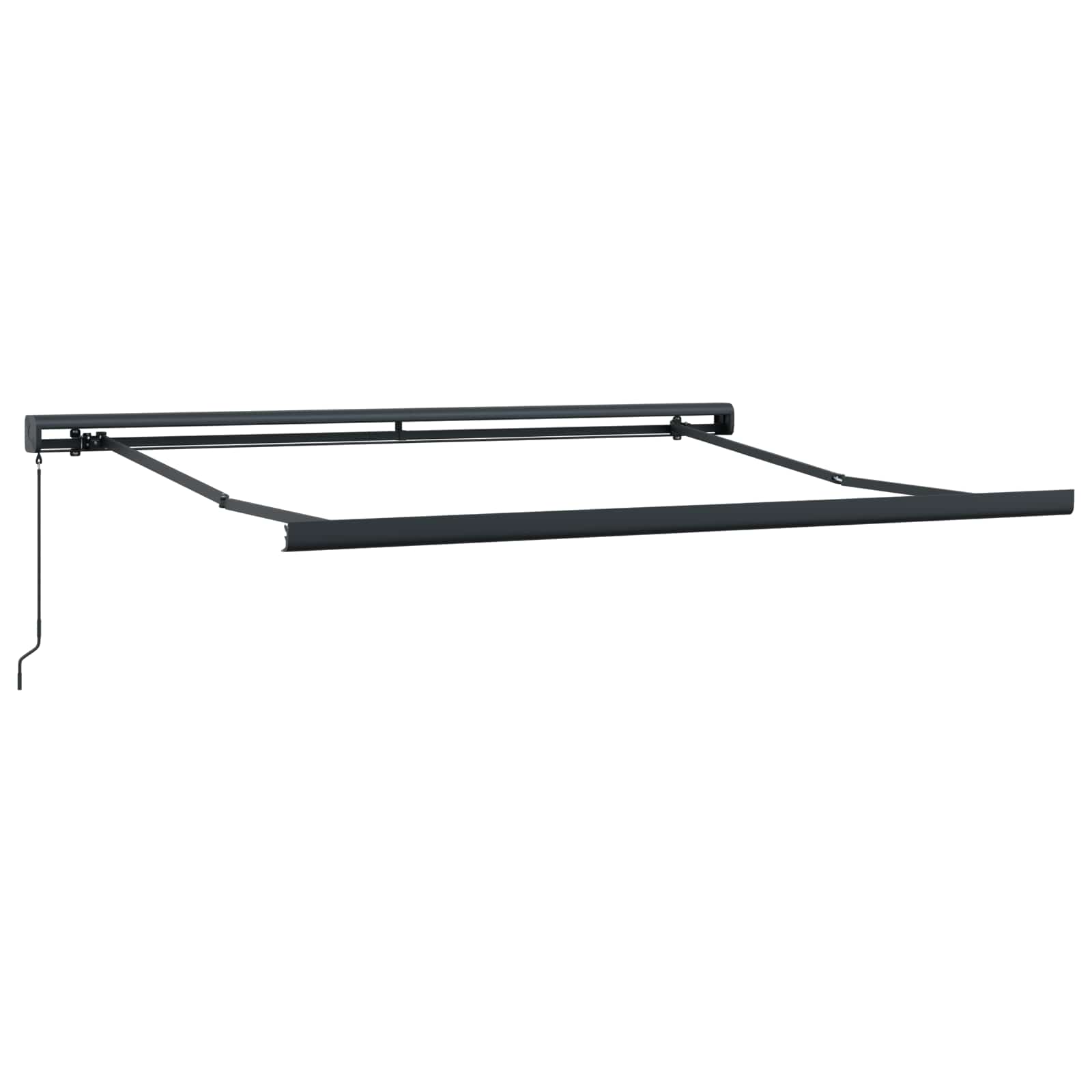 Tenda retrattile Rosso e Nero 300 x 250 cm Tela e Alluminio