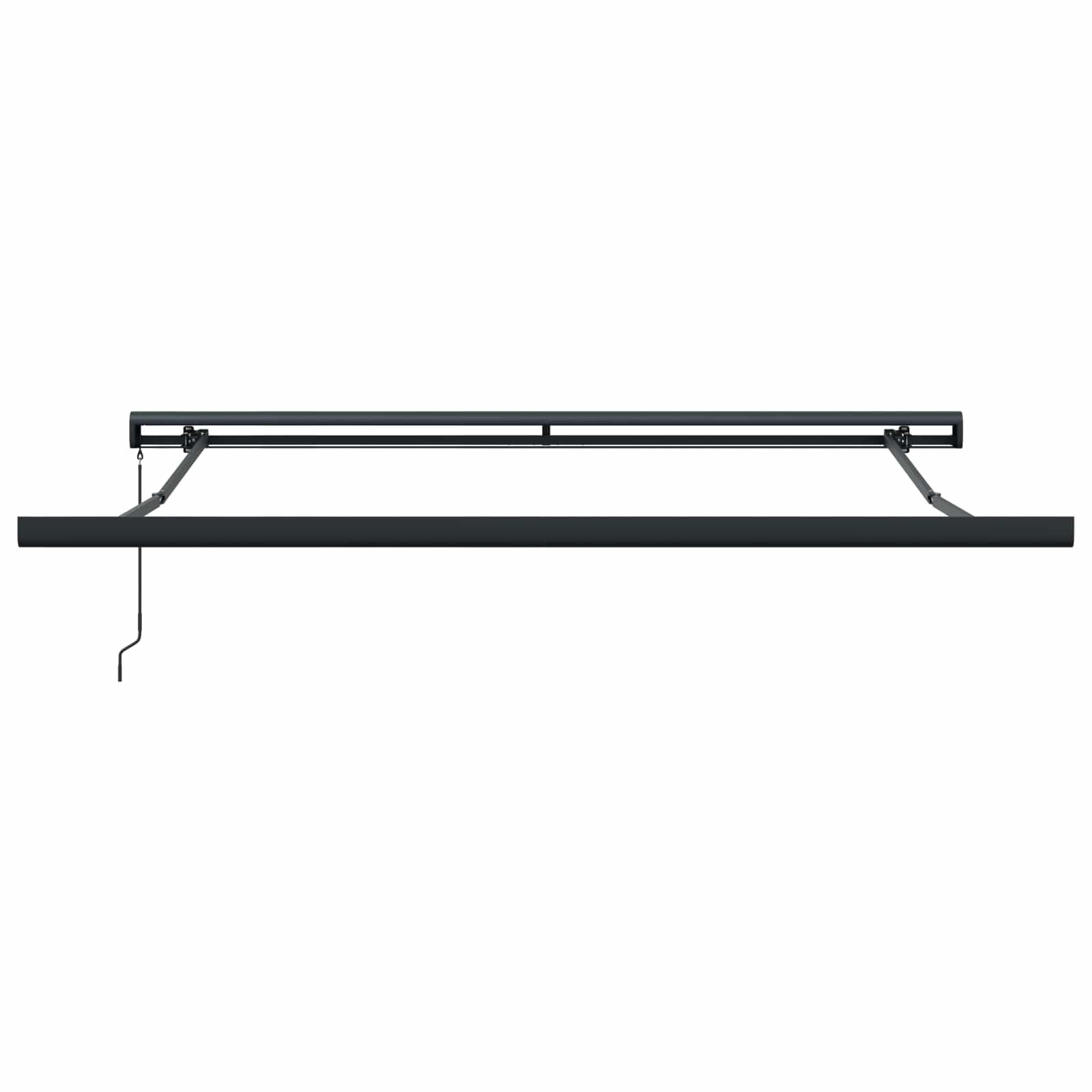 Tenda retrattile Rosso e Nero 300 x 250 cm Tela e Alluminio