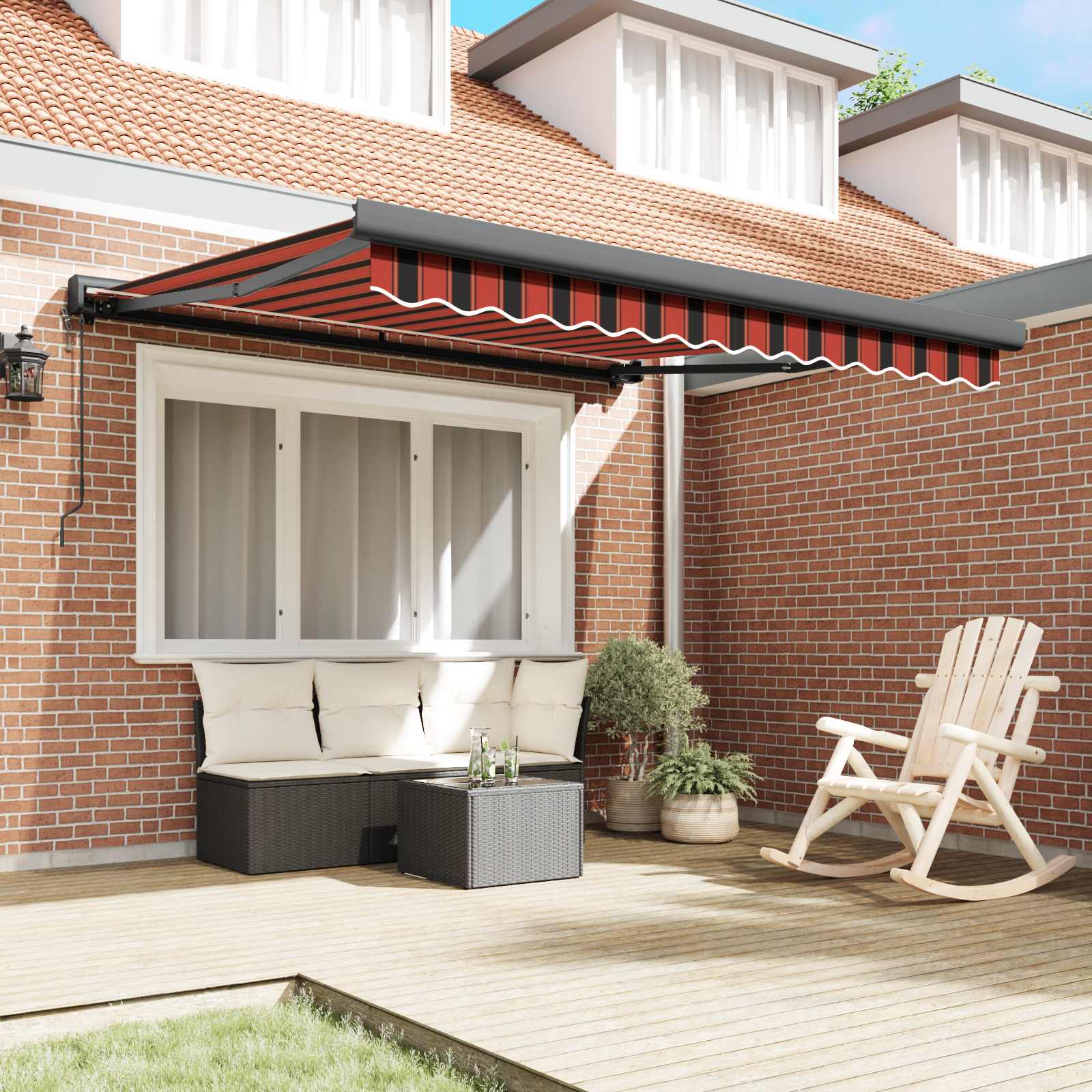 Tenda retrattile Arancione e Marrone 300 x 250 x 165 cm