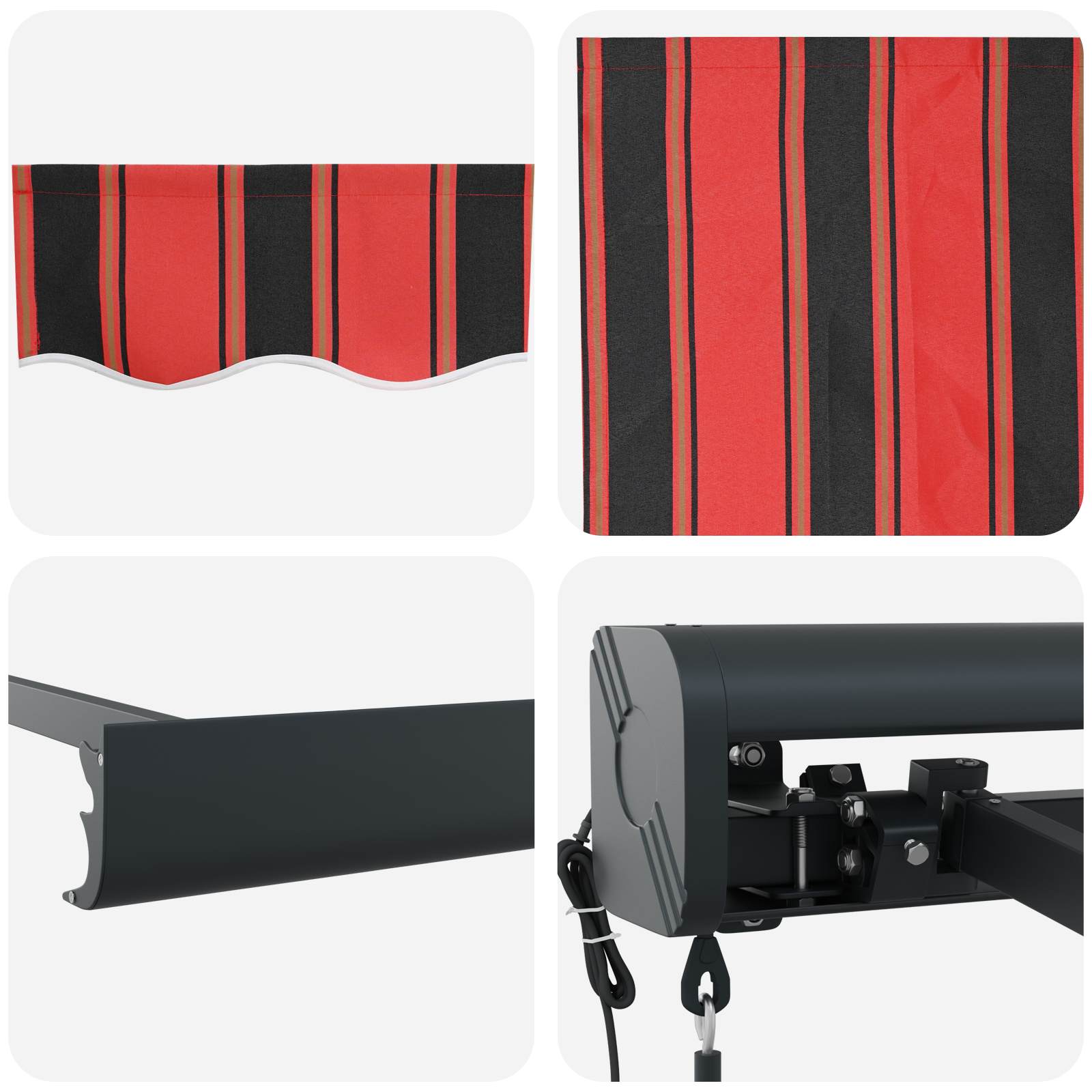 Tenda retrattile Arancione e Marrone 300 x 250 x 165 cm