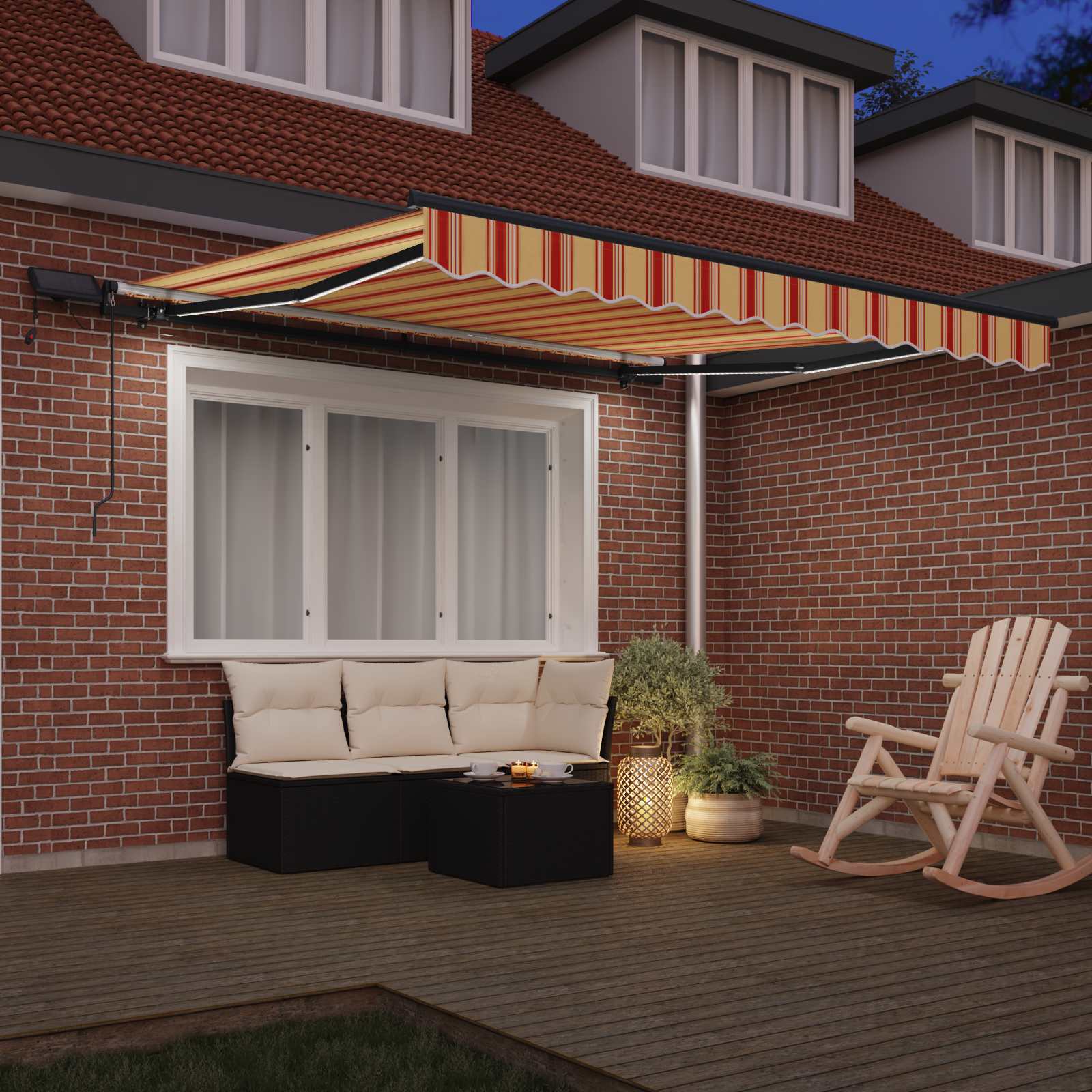 Tenda retrattile Giallo e Arancione 300 x 250 cm