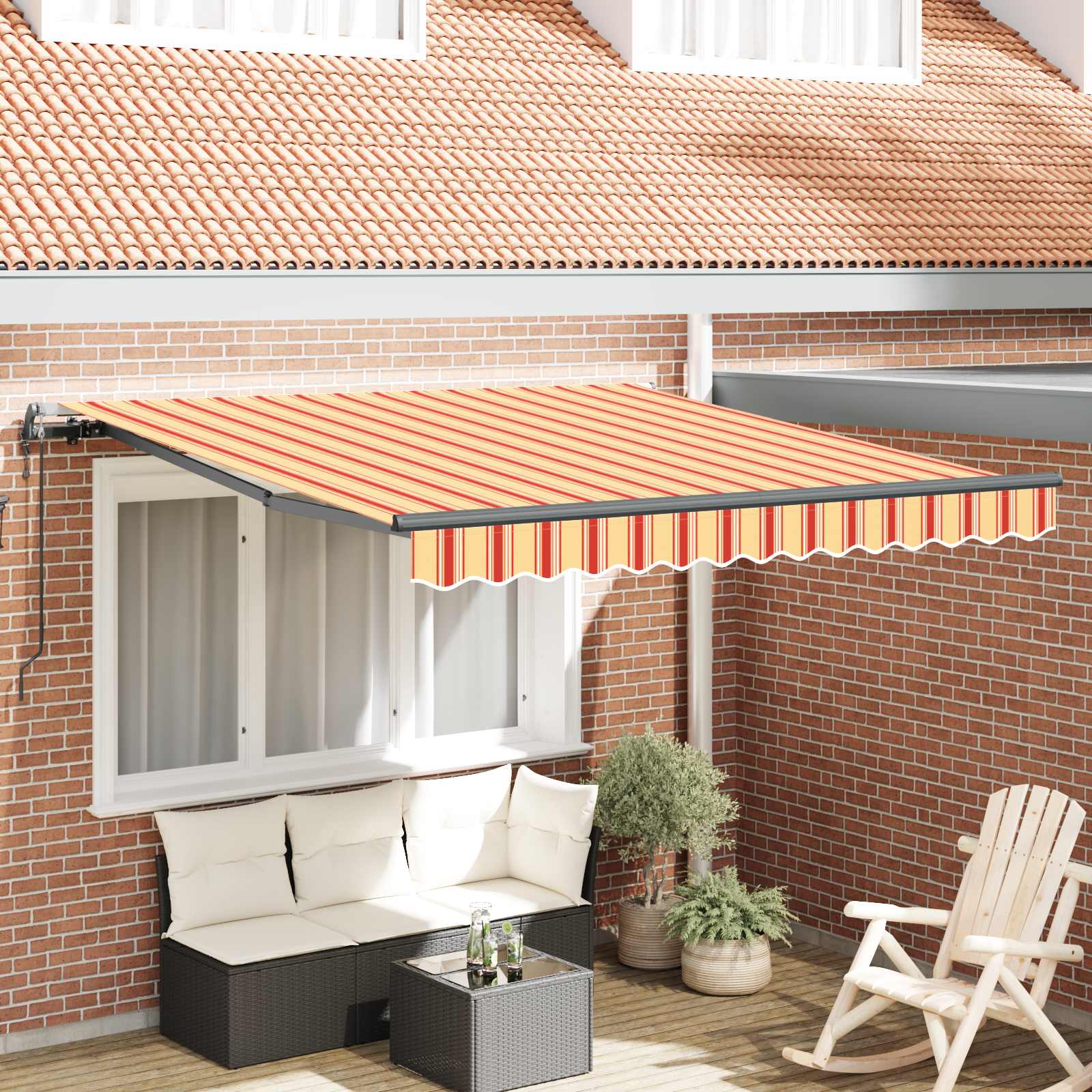 Tenda retrattile Giallo e Arancione 300 x 250 cm