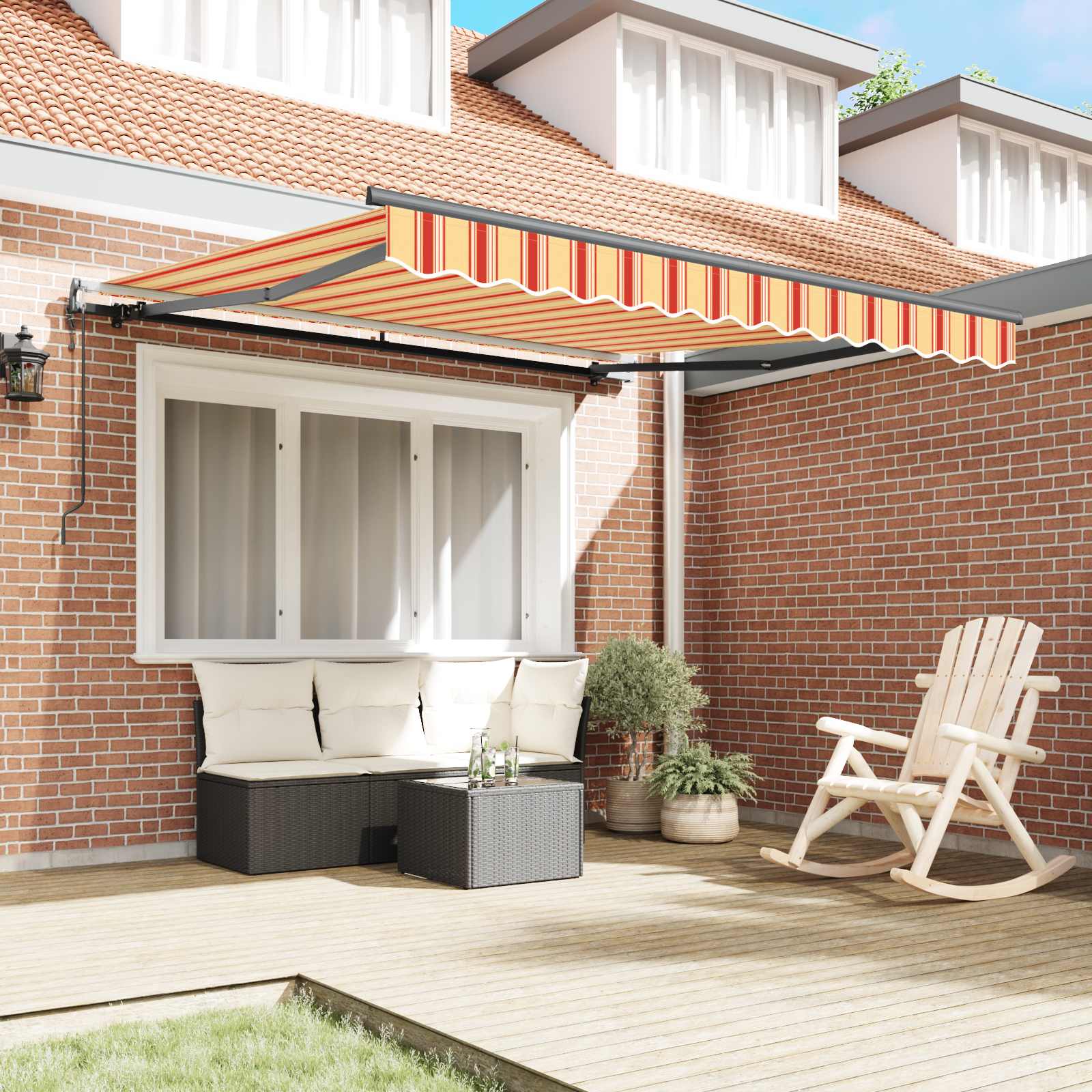 Tenda retrattile Giallo e Arancione 300 x 250 cm