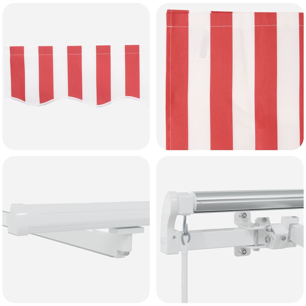 Tenda retrattile Rosso e Bianco 300 x 250 cm