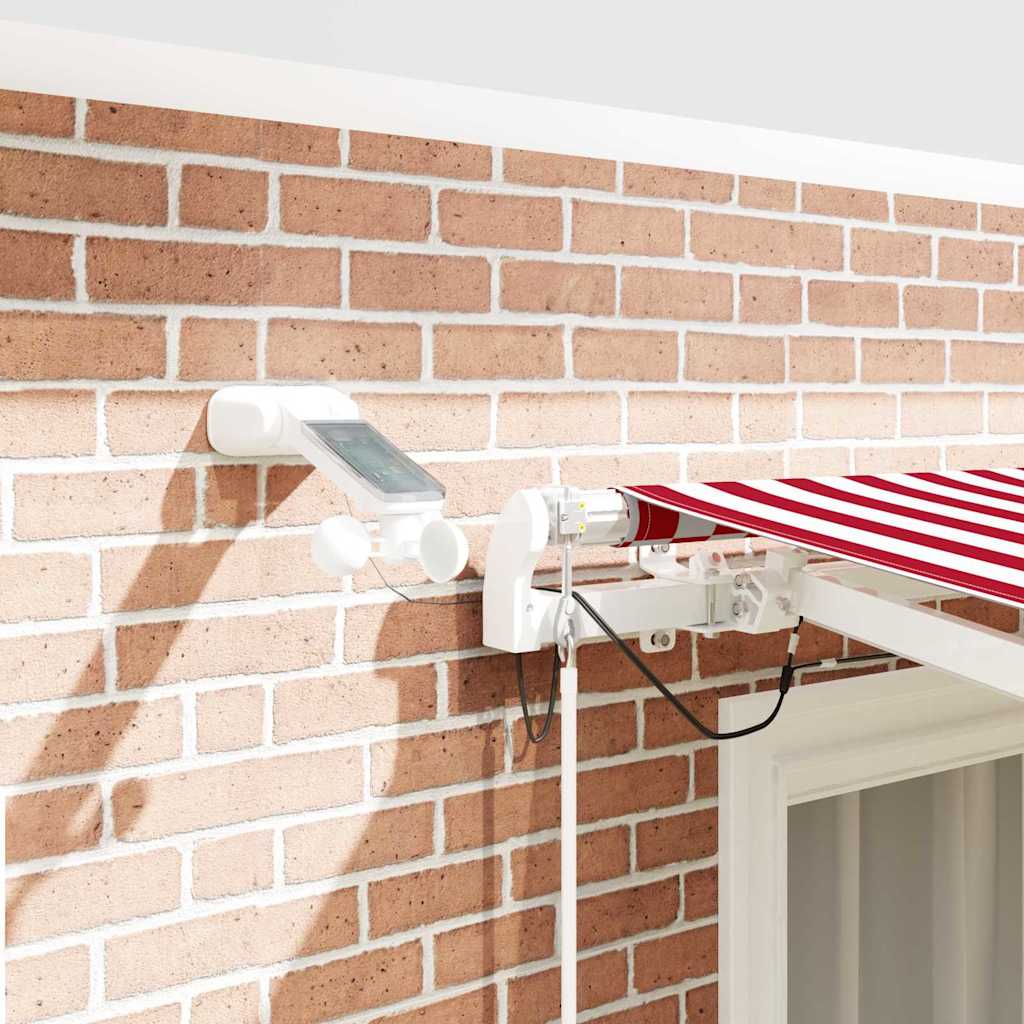 Tenda retrattile Rosso e Bianco 300 x 250 cm Poliestere